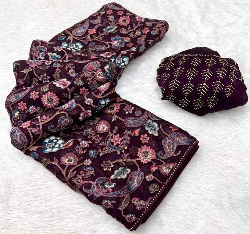 VICTRA SILK BRASOO PRINTED SAREE AT WHOLESALE PRICE
