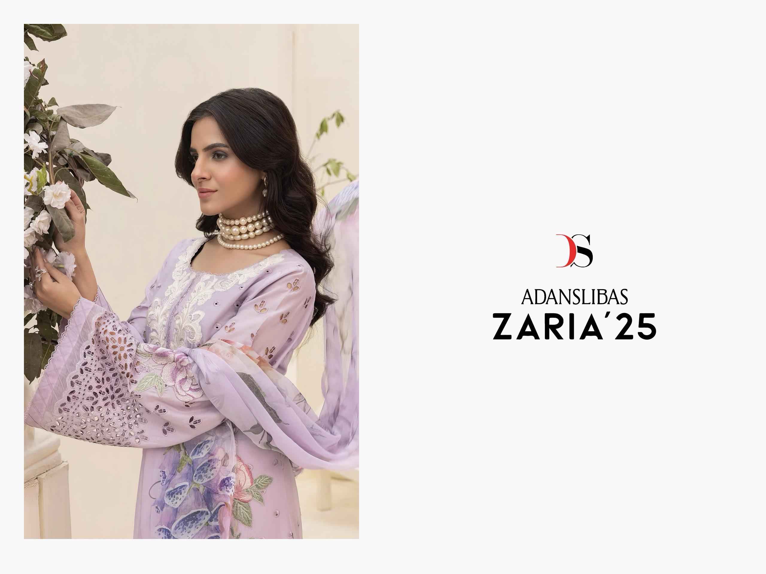 DEEPSY SUITS ADAN LIBAS ZARIA-25 NX PAKISTANI PURE COTTON DRESS MATERIAL AT WHOLESALE PRICE