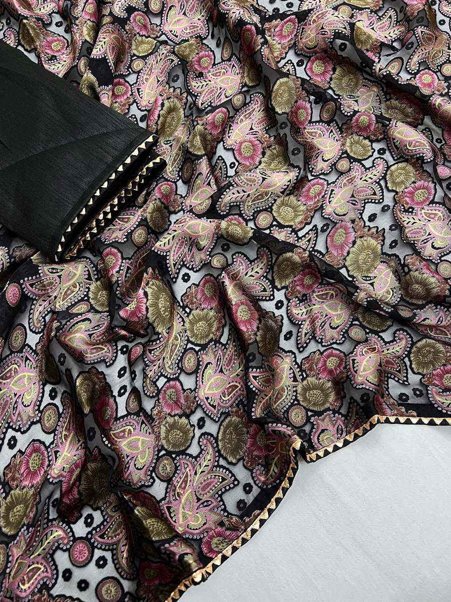BEAUTIFUL EXPORT QUALITY IMPORTED ORIGINAL BRASOO FABRIC PRINTED SAREE AT WHOLESALE PRICE