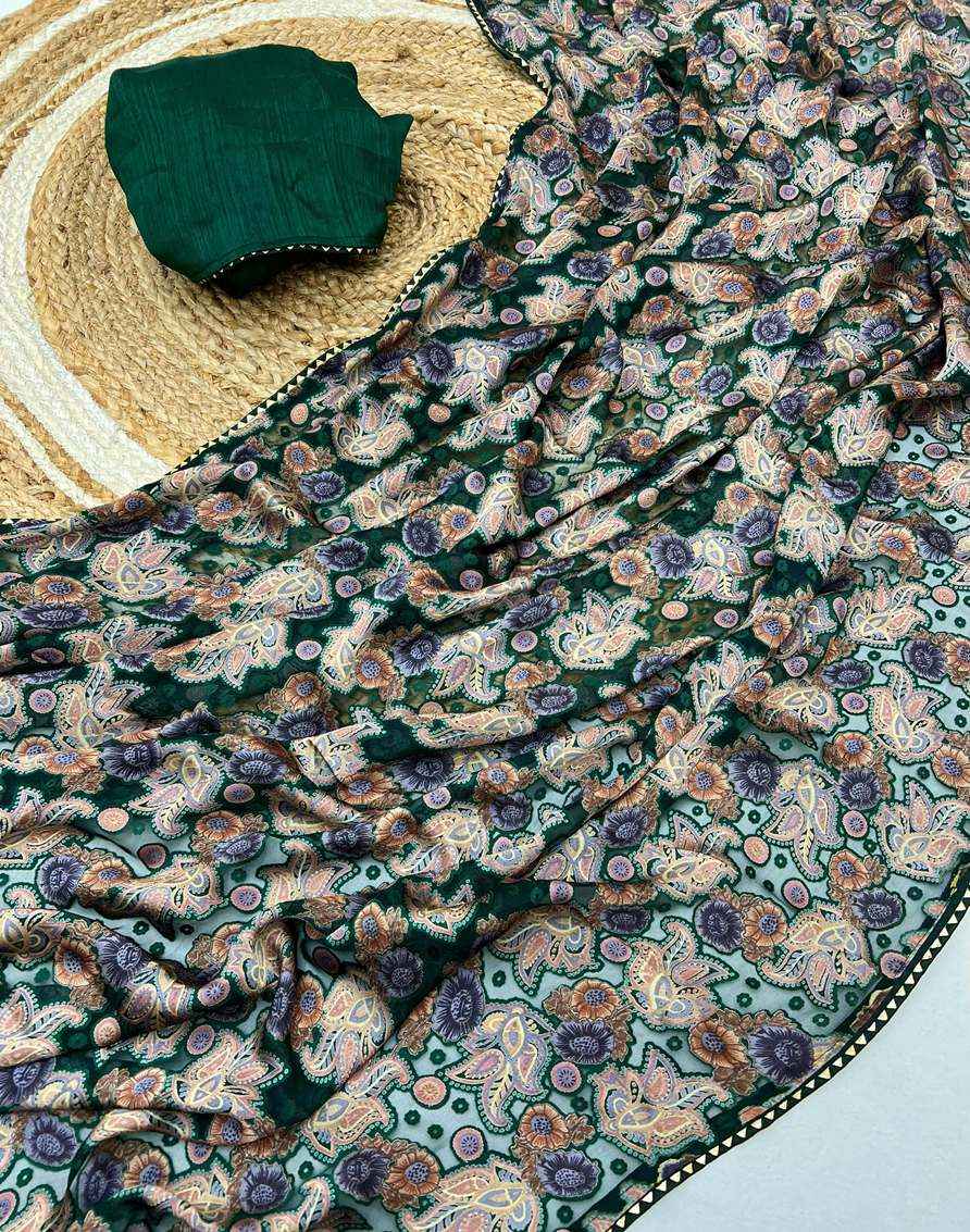 BEAUTIFUL EXPORT QUALITY IMPORTED ORIGINAL BRASOO FABRIC PRINTED SAREE AT WHOLESALE PRICE
