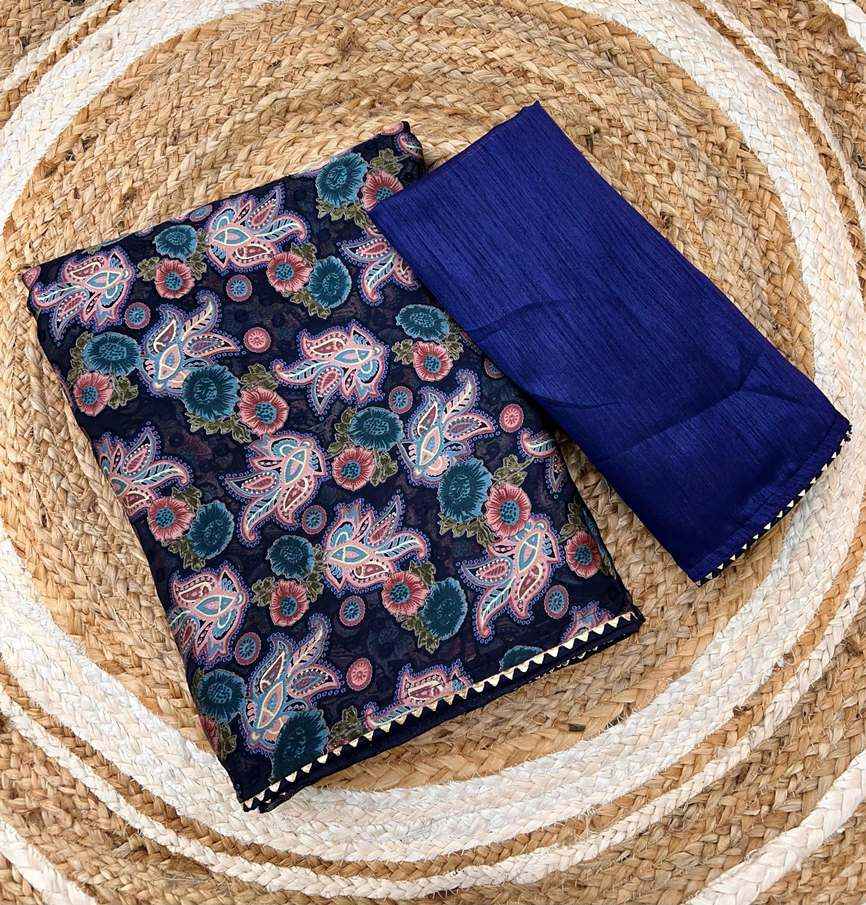 BEAUTIFUL EXPORT QUALITY IMPORTED ORIGINAL BRASOO FABRIC PRINTED SAREE AT WHOLESALE PRICE