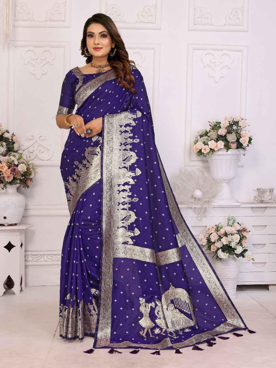 HEENA PREMIUM QUALITY SUMMER KOCHI SILK BANDHEJ SAREE AT WHOLESALE PRICE