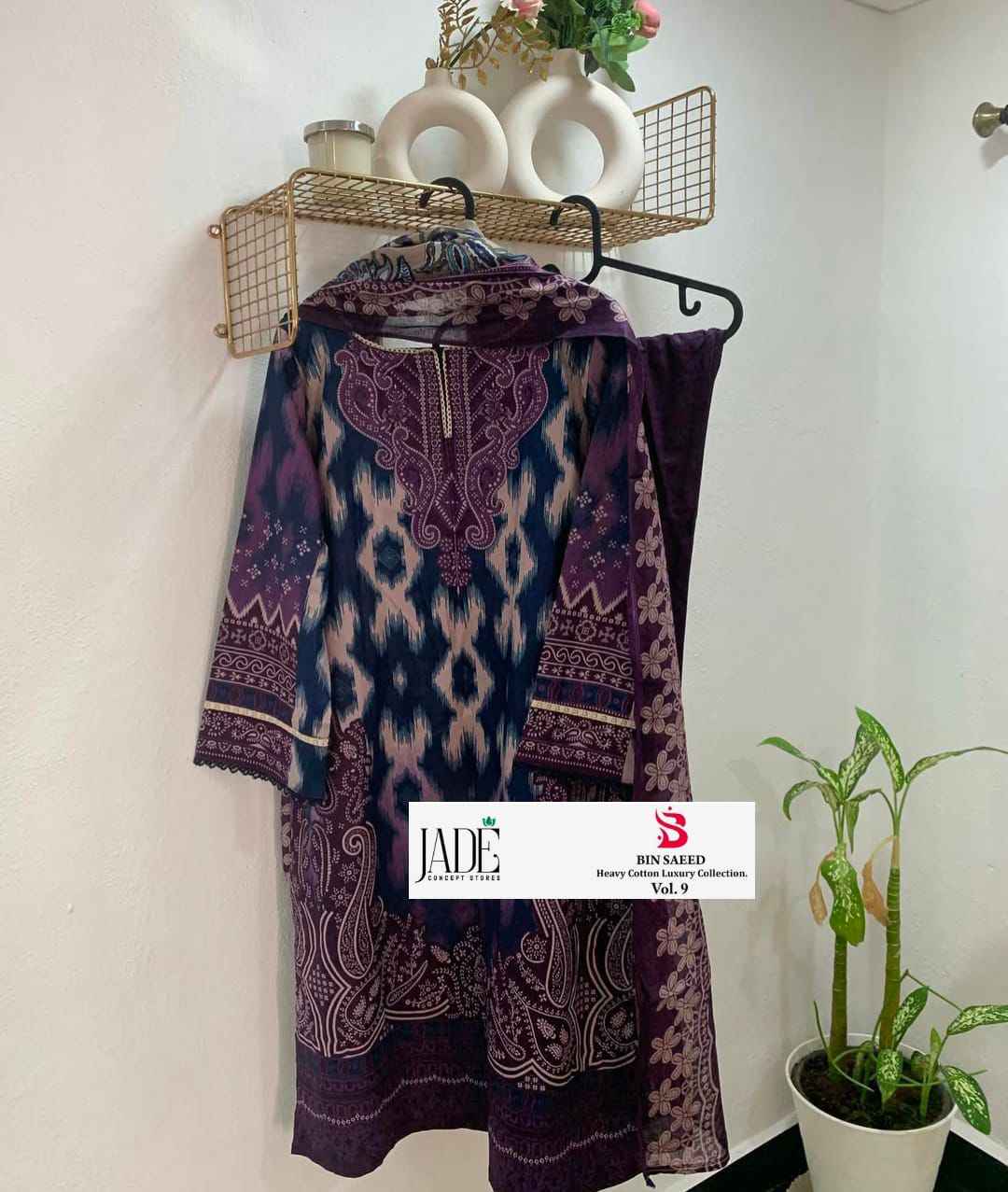 JADE BIN SAEED HEAVY LUXURY VOL.9 PURE HEAVY LAWNREADYMADE COLLECTION WHOLESALE PRICE