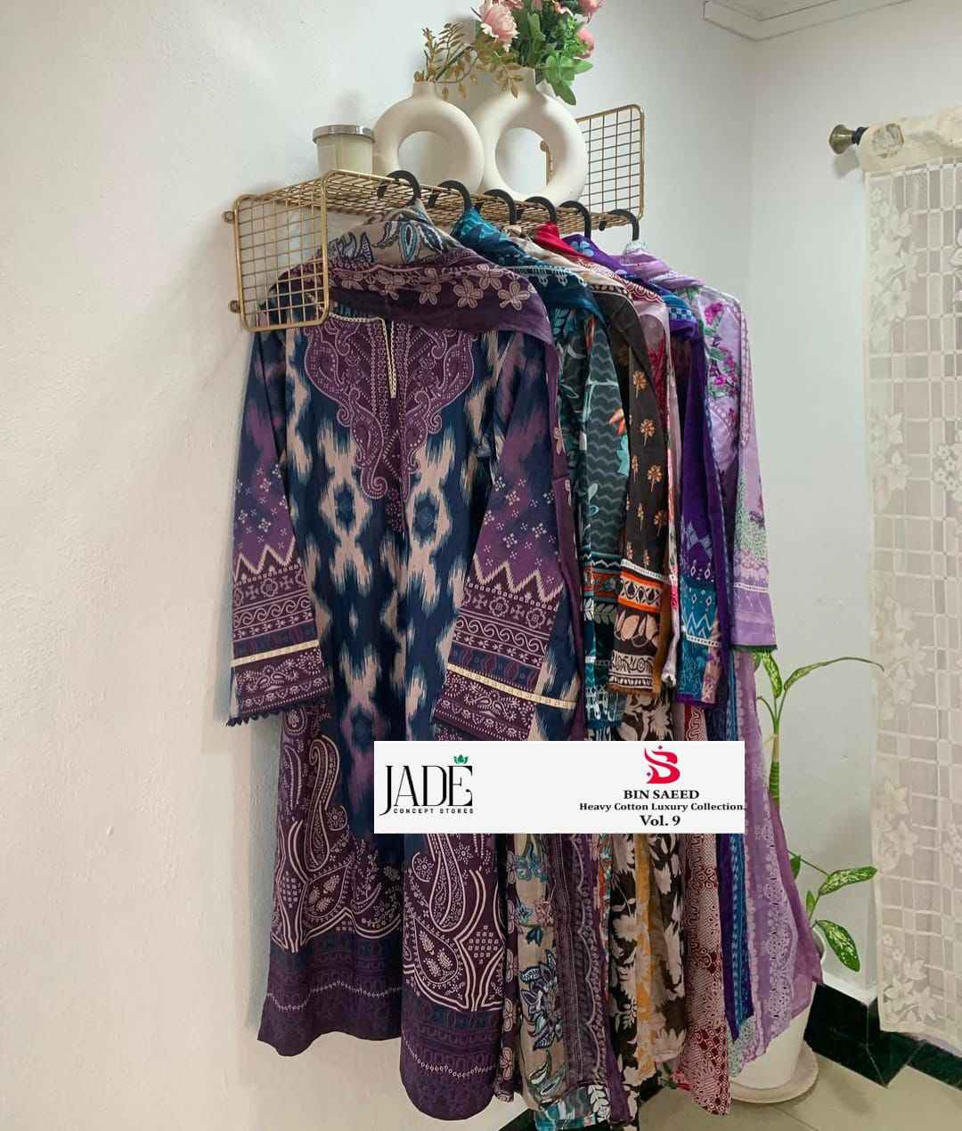 JADE BIN SAEED HEAVY LUXURY VOL.9 PURE HEAVY LAWNREADYMADE COLLECTION WHOLESALE PRICE