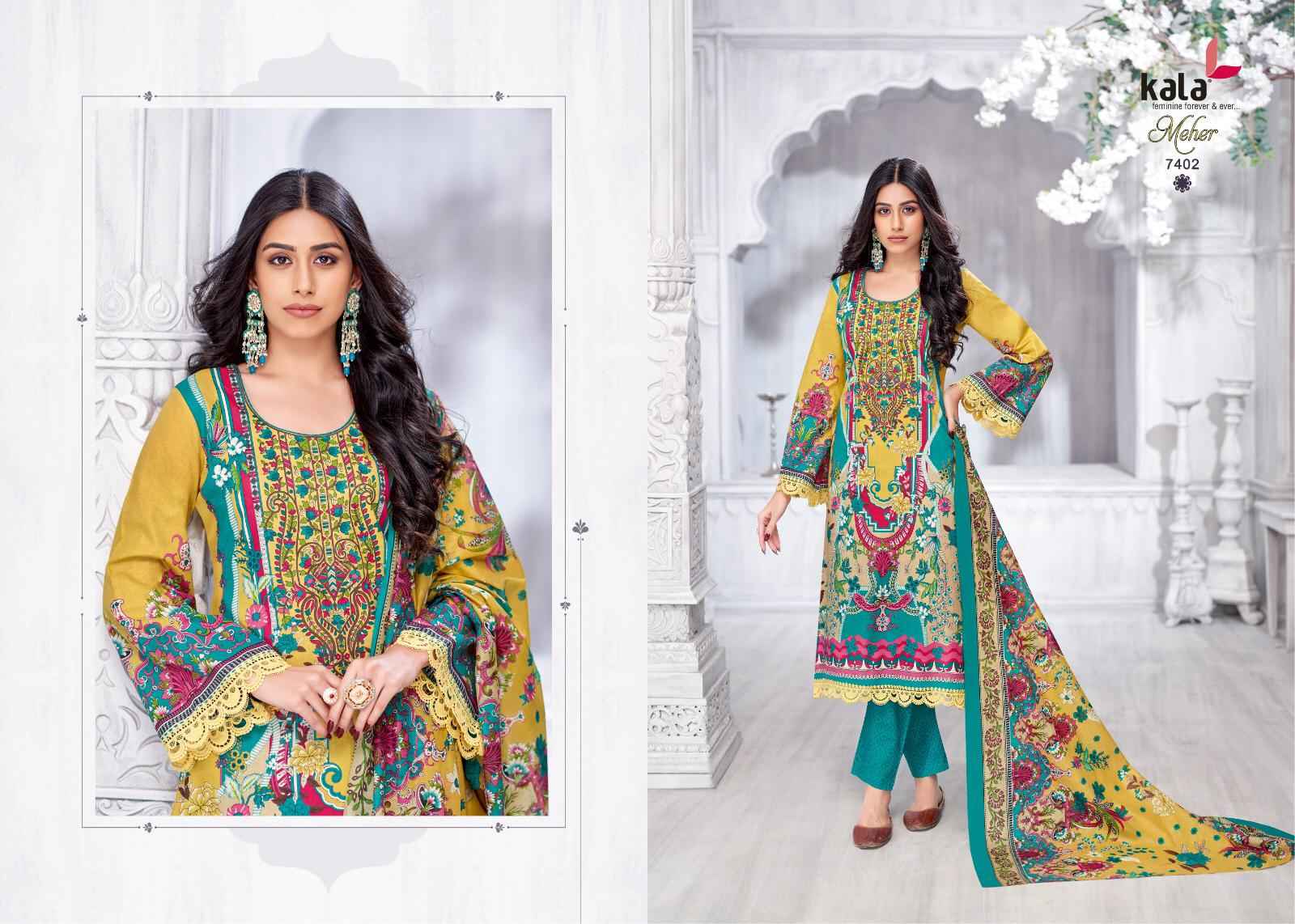 KALA MEHER VOL-11 PURE PREMIUM COTTON KARACHI DRESS MATERIAL AT WHOLESALE PRICE