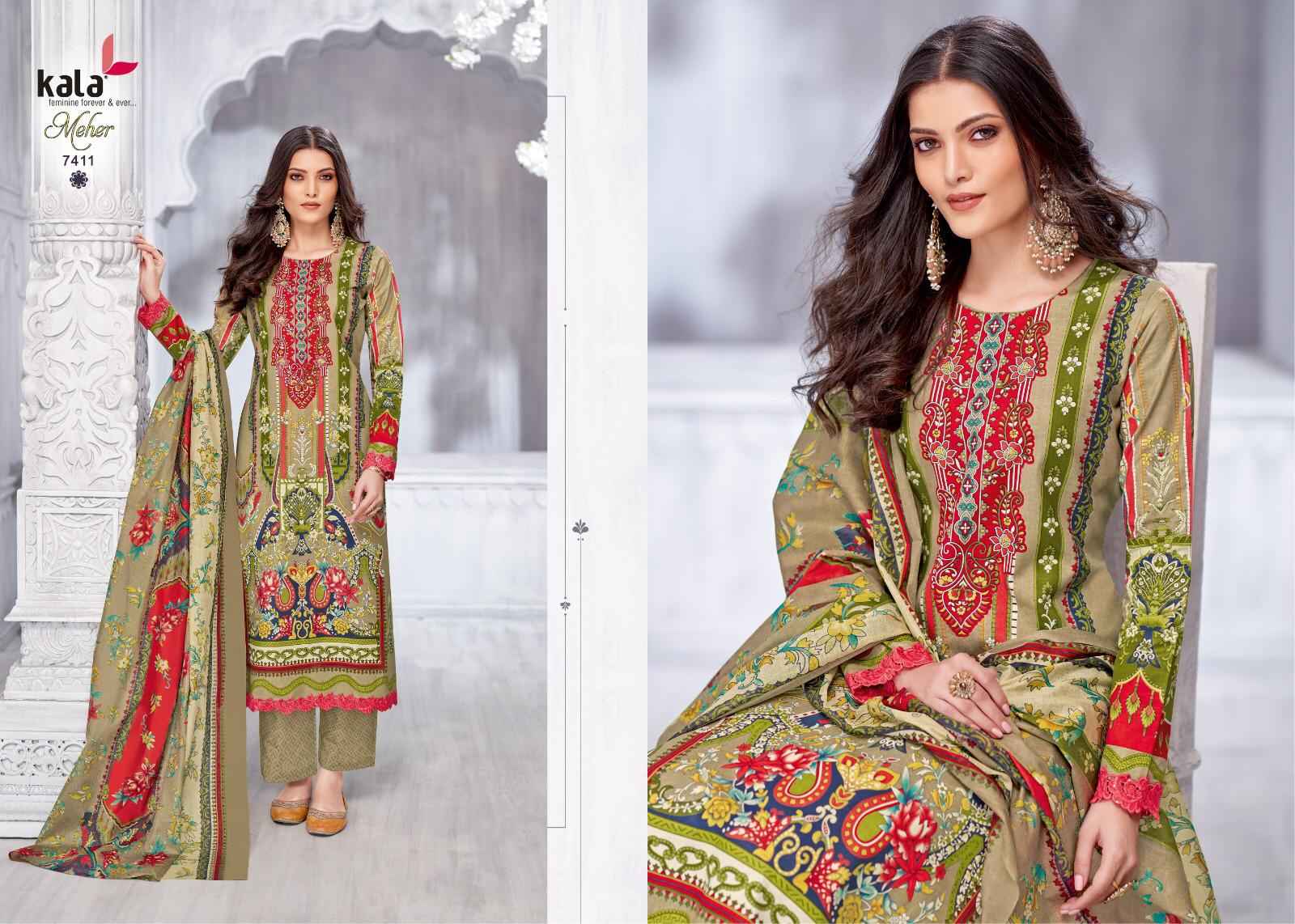 KALA MEHER VOL-11 PURE PREMIUM COTTON KARACHI DRESS MATERIAL AT WHOLESALE PRICE