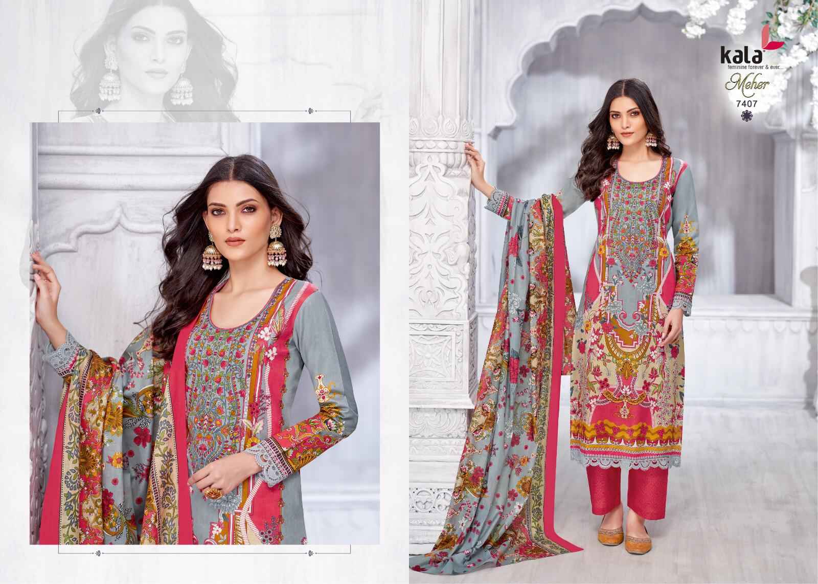 KALA MEHER VOL-11 PURE PREMIUM COTTON KARACHI DRESS MATERIAL AT WHOLESALE PRICE