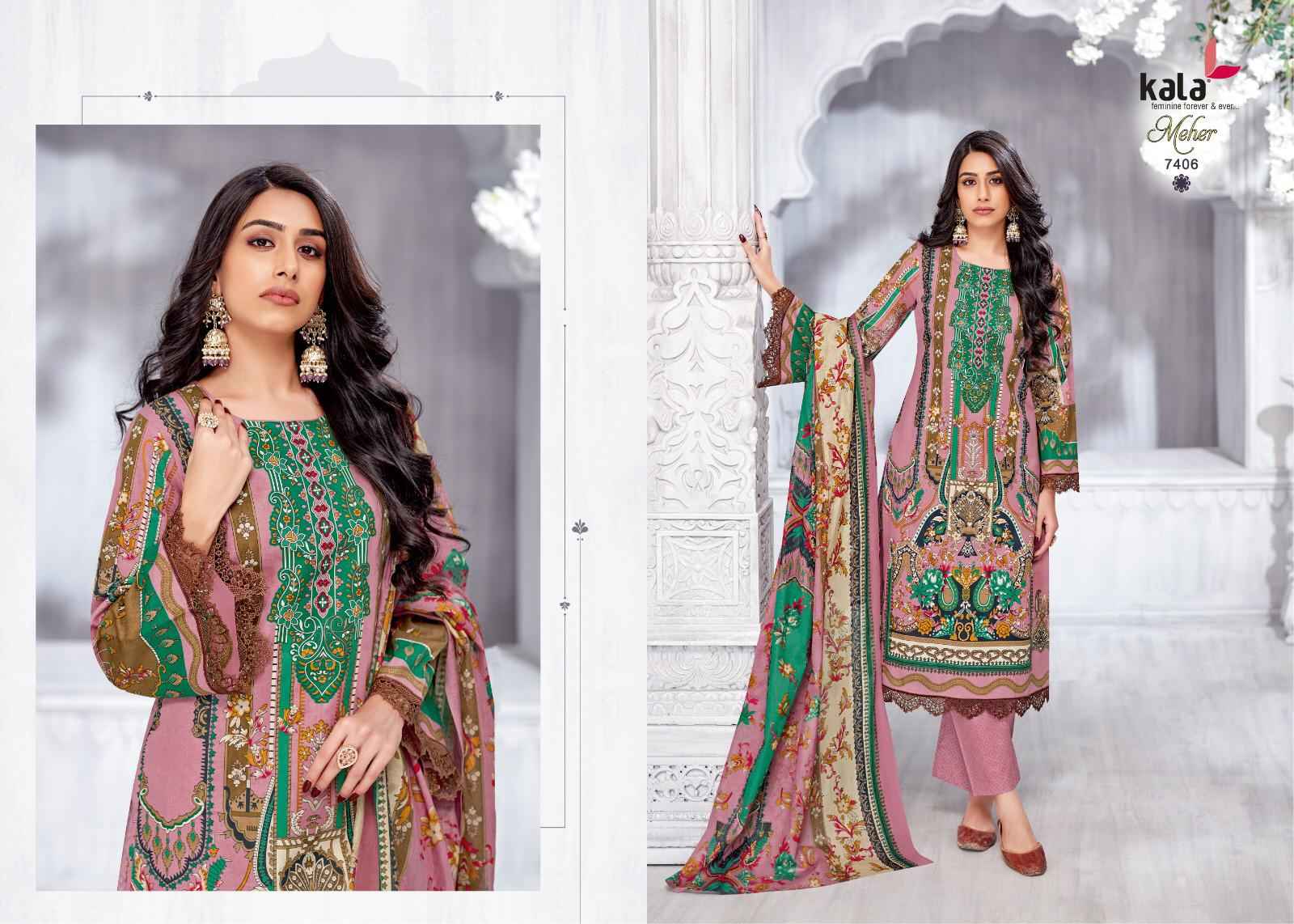 KALA MEHER VOL-11 PURE PREMIUM COTTON KARACHI DRESS MATERIAL AT WHOLESALE PRICE