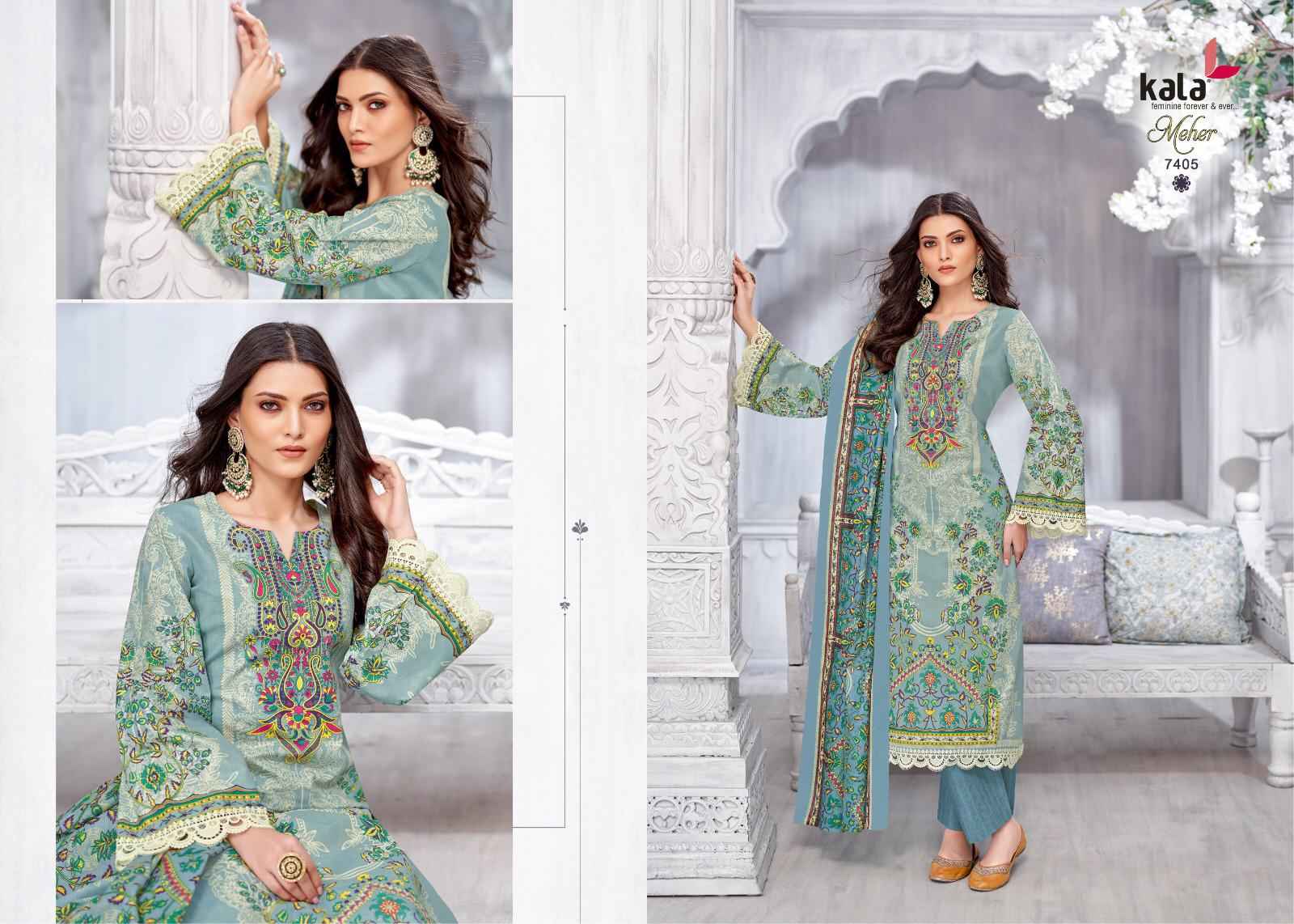 KALA MEHER VOL-11 PURE PREMIUM COTTON KARACHI DRESS MATERIAL AT WHOLESALE PRICE