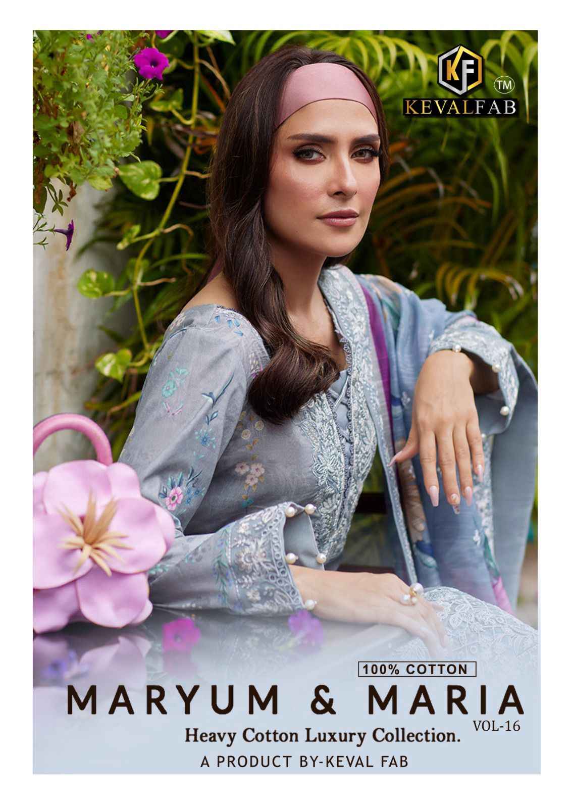 KEVAL FAB MARYUM MARIA VOL - 16 HEAVY COTTON LUXURY DRESS MATERIAL AT WHOLESALE PRICE