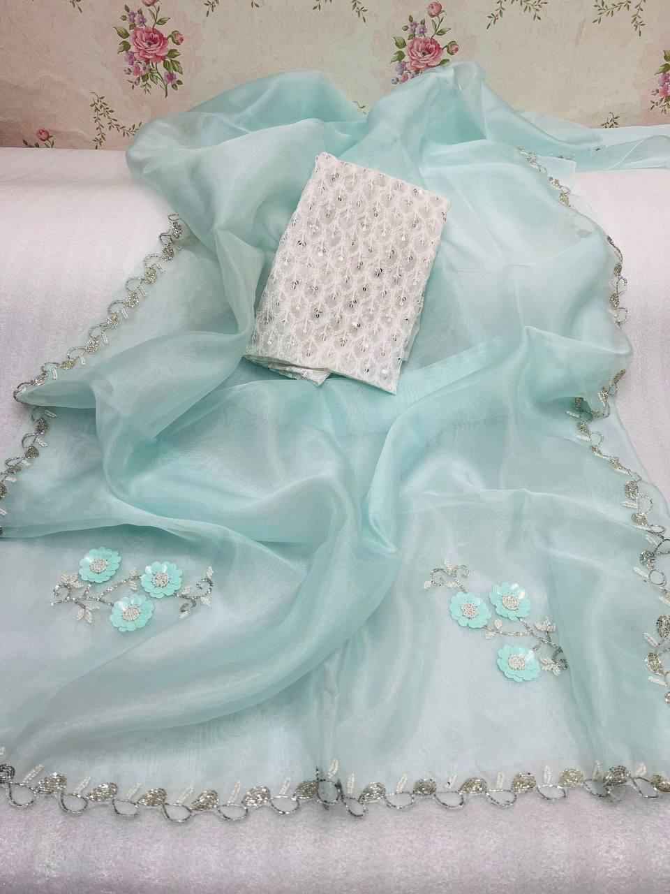 SHEETAL PURE ORGANZA FULLY CUTDANA HANDWORK SAREE AT WHOLESALE PRICE