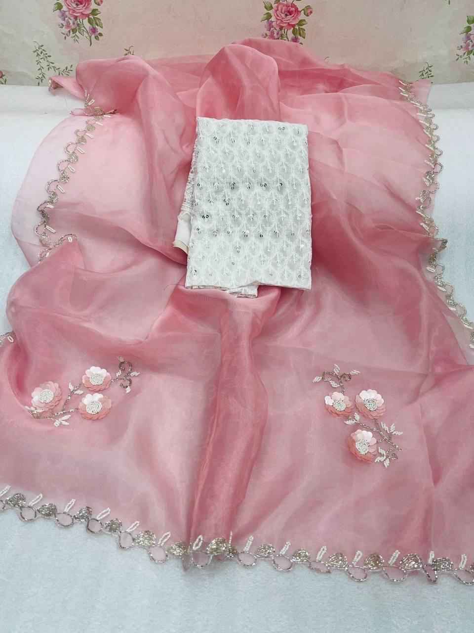 SHEETAL PURE ORGANZA FULLY CUTDANA HANDWORK SAREE AT WHOLESALE PRICE