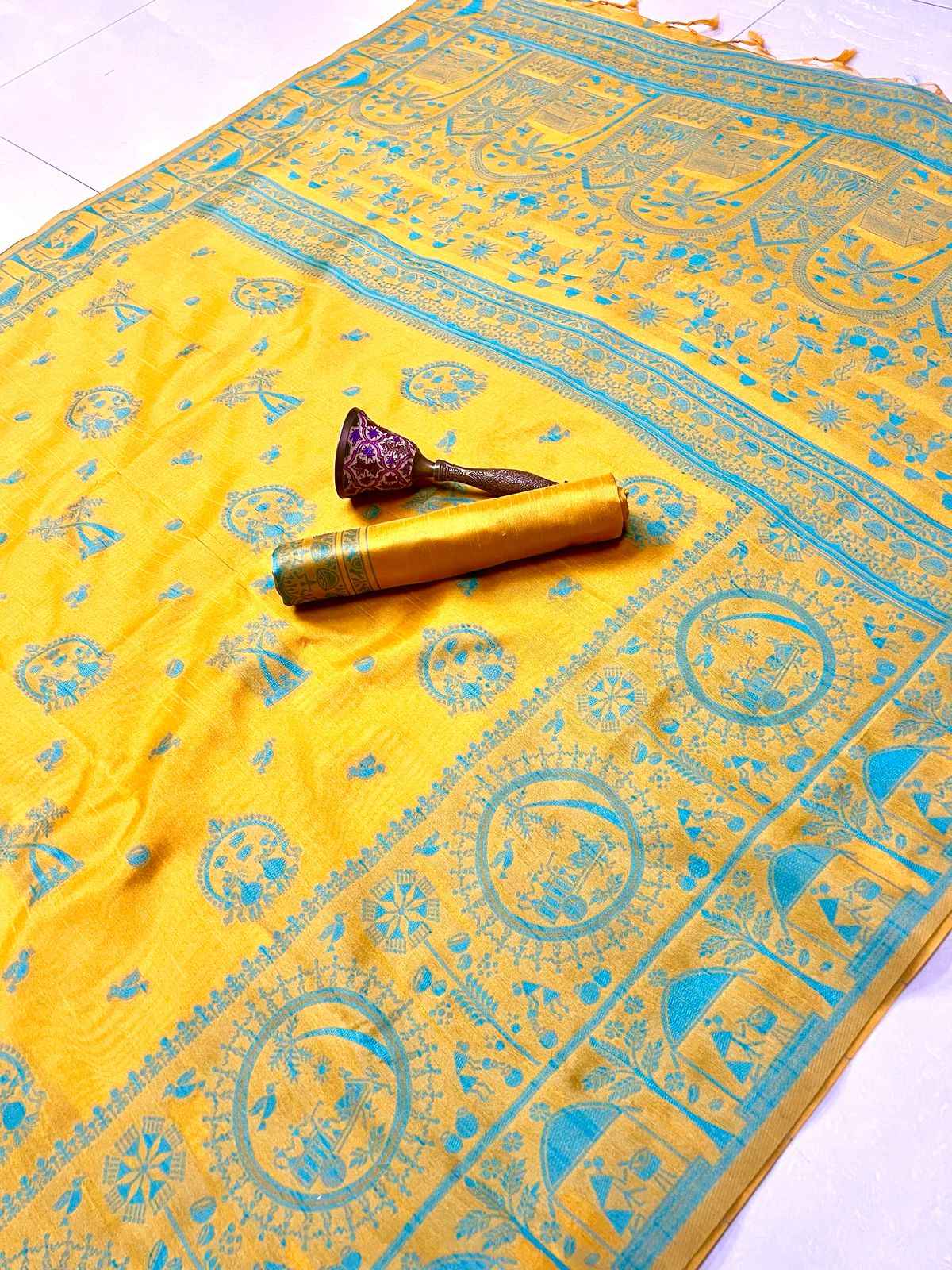PURE SOFT SILK KALAMKARI WEAVING SAREE AT WHOLESALE PRICE