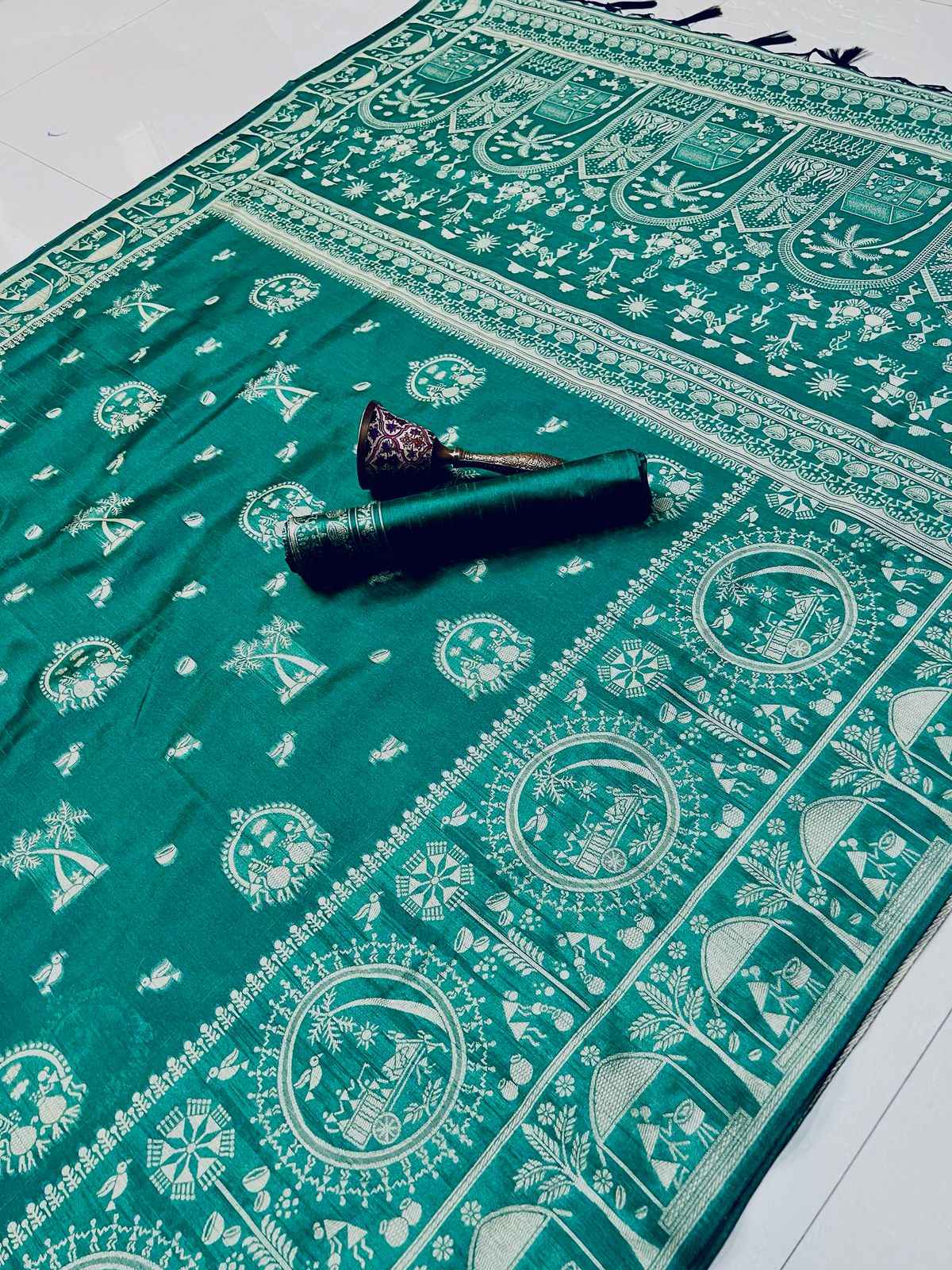 PURE SOFT SILK KALAMKARI WEAVING SAREE AT WHOLESALE PRICE
