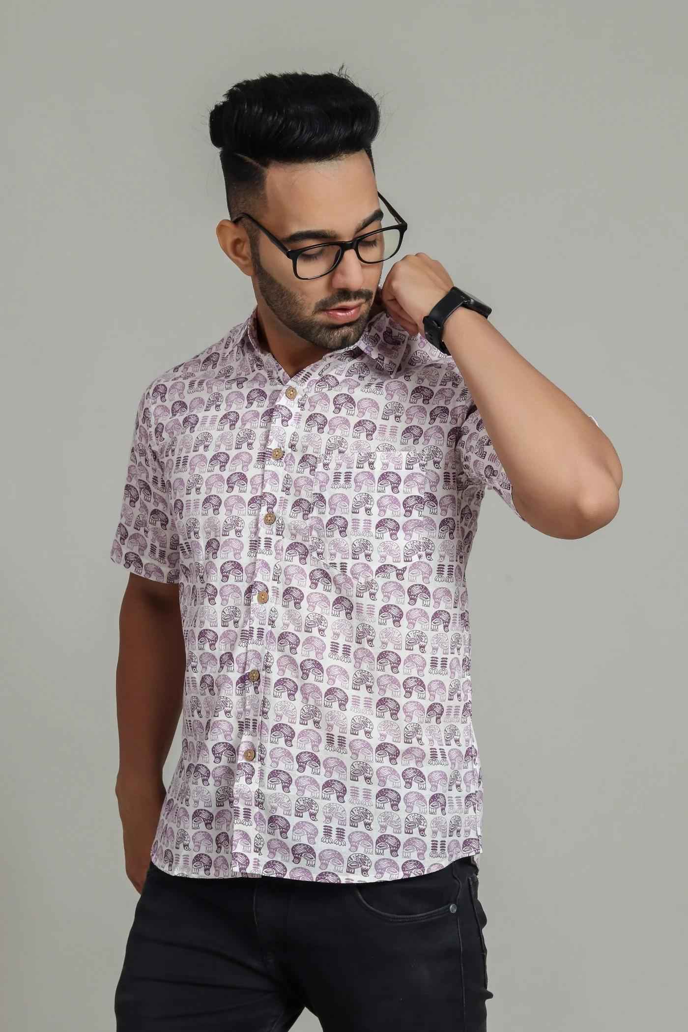 SHIVKRUPA ENTERPRISE LAUNCHING MENS EXCLUSIVE COTTON PRINTED HLAF SLEEVE SHIRT WHOLESALE RATE