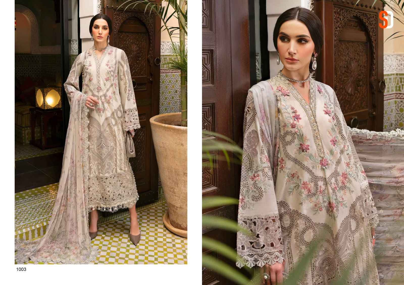 SHRADDHA DESIGNER MARIA B LAWN PURE COTTON PAKISTANI SUIT WHOLESALE 