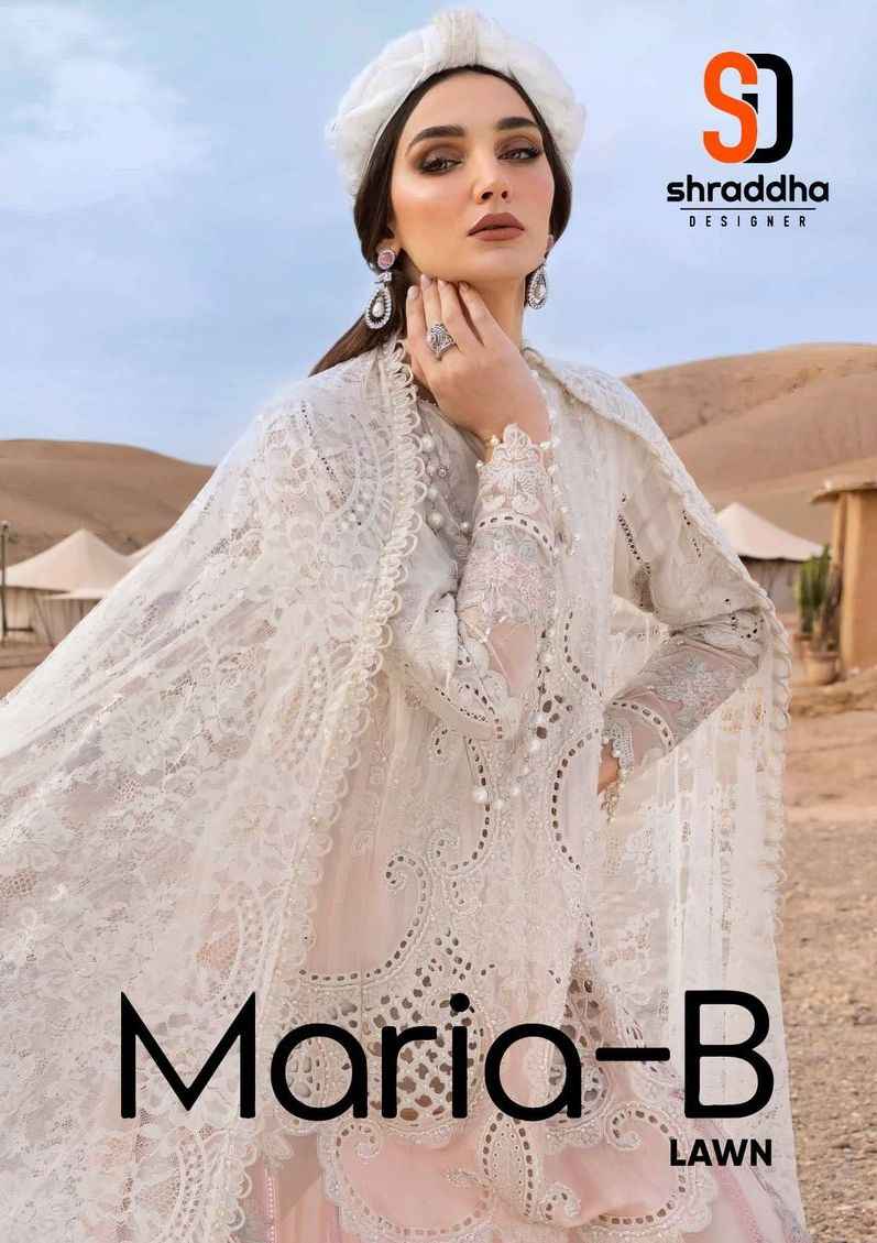 SHRADDHA DESIGNER MARIA B LAWN PURE COTTON PAKISTANI SUIT WHOLESALE 