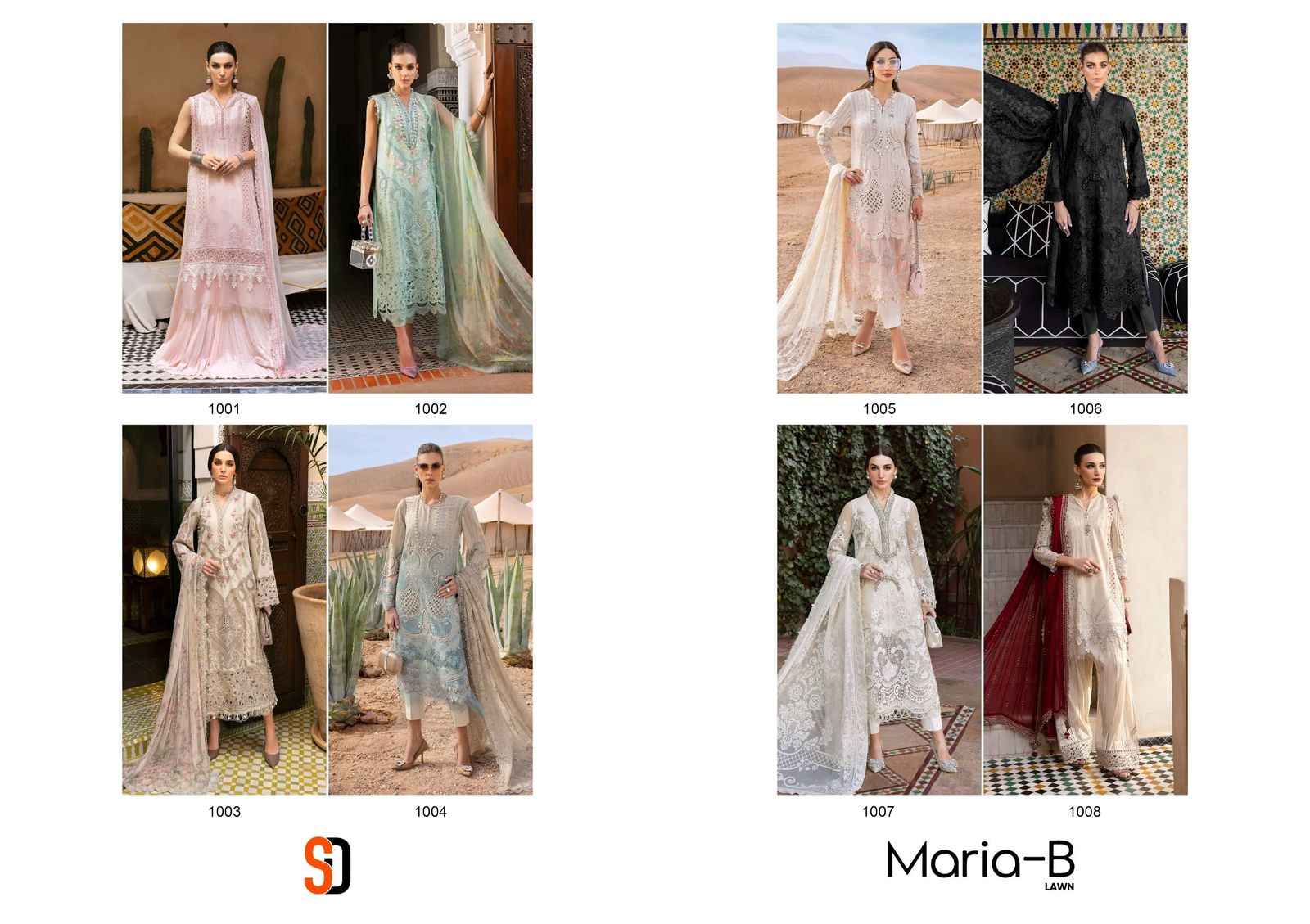 SHRADDHA DESIGNER MARIA B LAWN PURE COTTON PAKISTANI SUIT WHOLESALE 