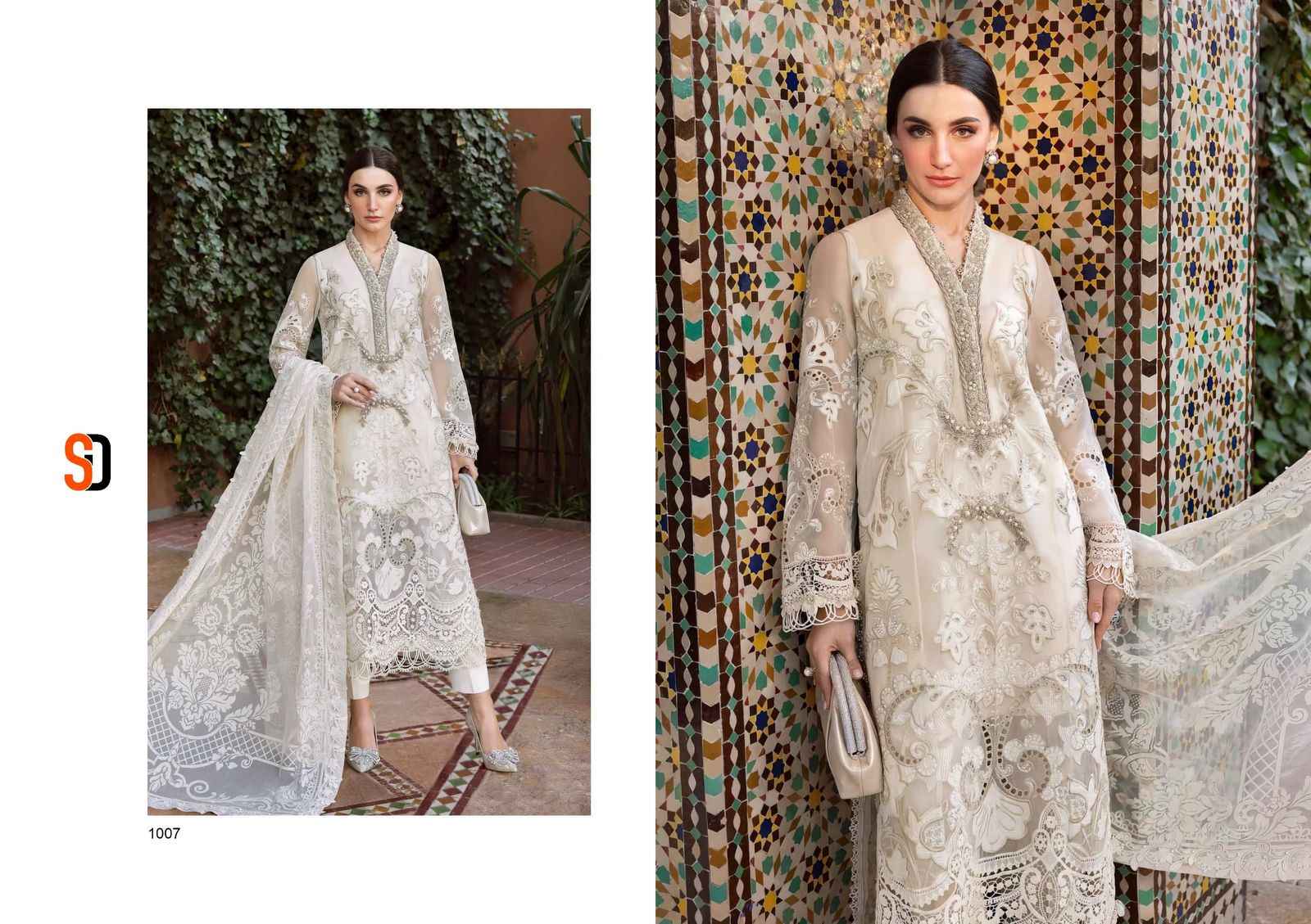 SHRADDHA DESIGNER MARIA B LAWN PURE COTTON PAKISTANI SUIT WHOLESALE 