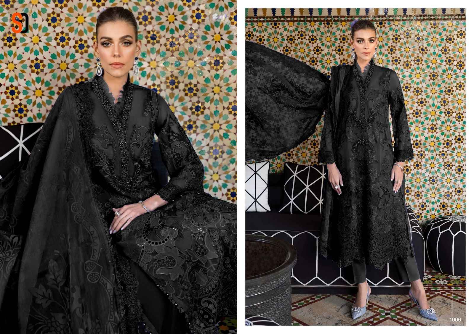 SHRADDHA DESIGNER MARIA B LAWN PURE COTTON PAKISTANI SUIT WHOLESALE 