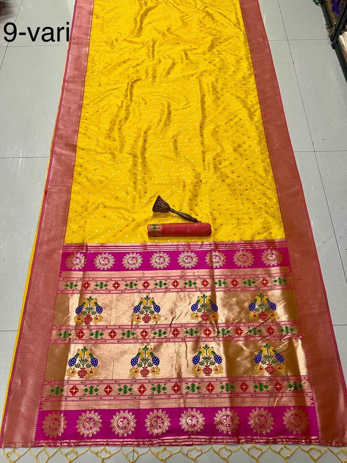 9 YARD PURE SOFT KANCHIVRAM PETHANI SILK PURE ZARI DESIGN SAREE AT WHOLESALE PRICE