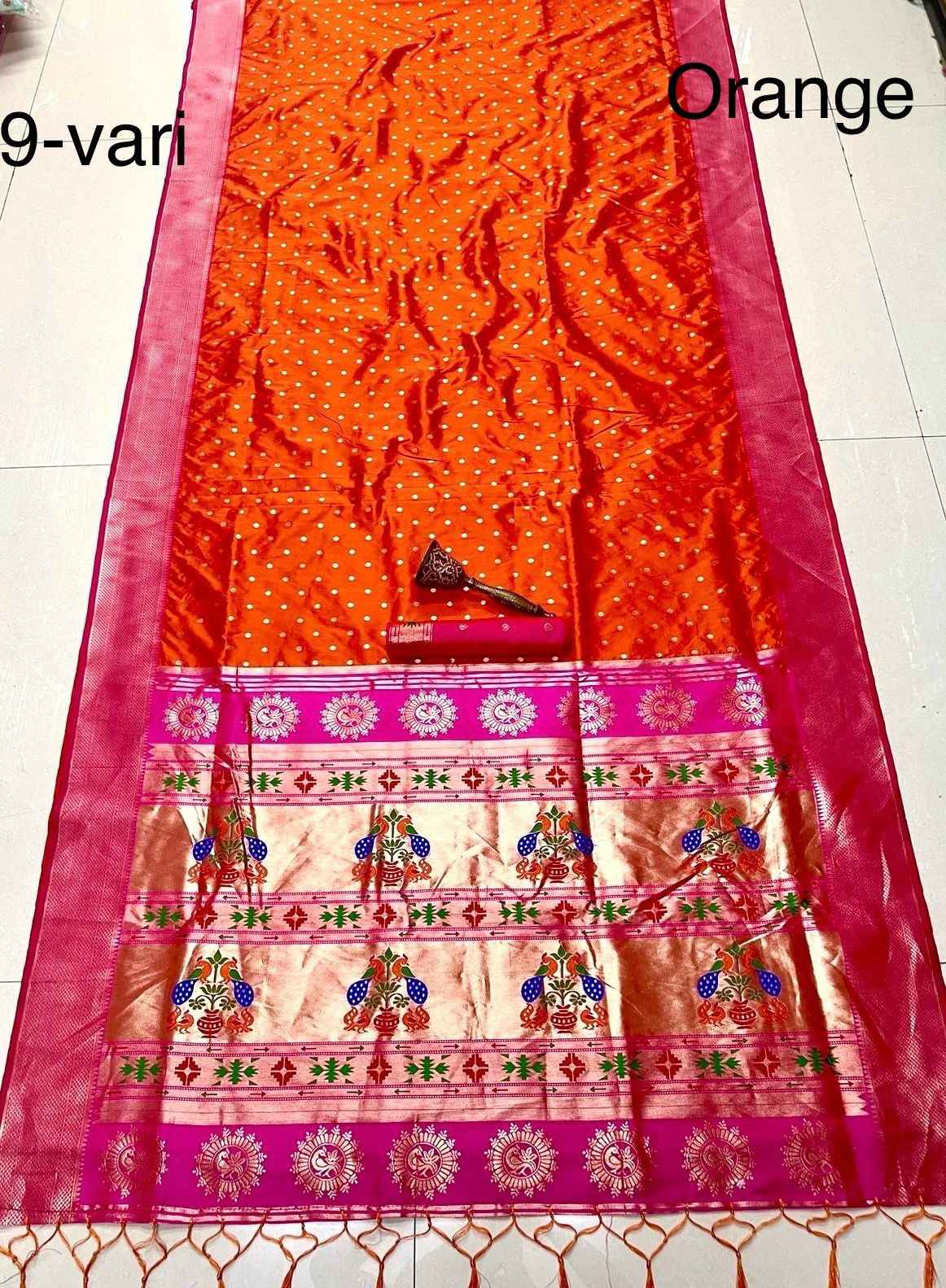 9 YARD PURE SOFT KANCHIVRAM PETHANI SILK PURE ZARI DESIGN SAREE AT WHOLESALE PRICE