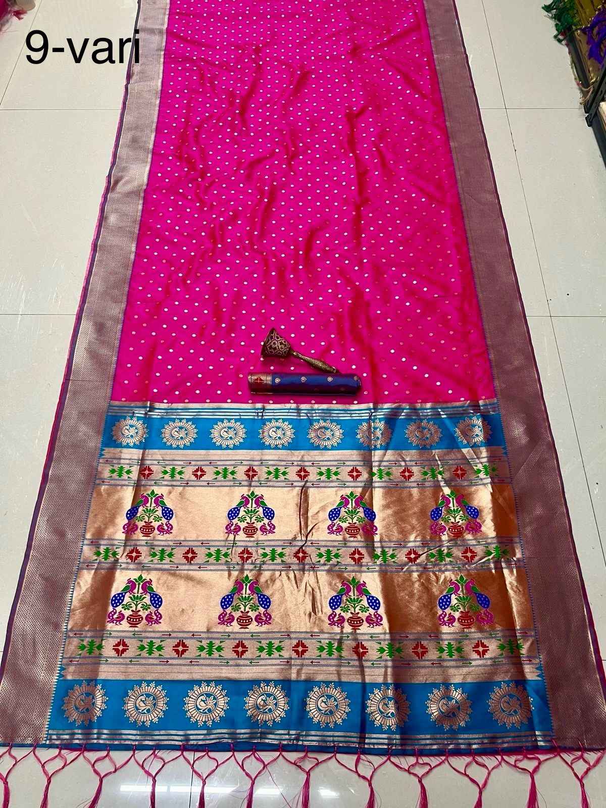 9 YARD PURE SOFT KANCHIVRAM PETHANI SILK PURE ZARI DESIGN SAREE AT WHOLESALE PRICE