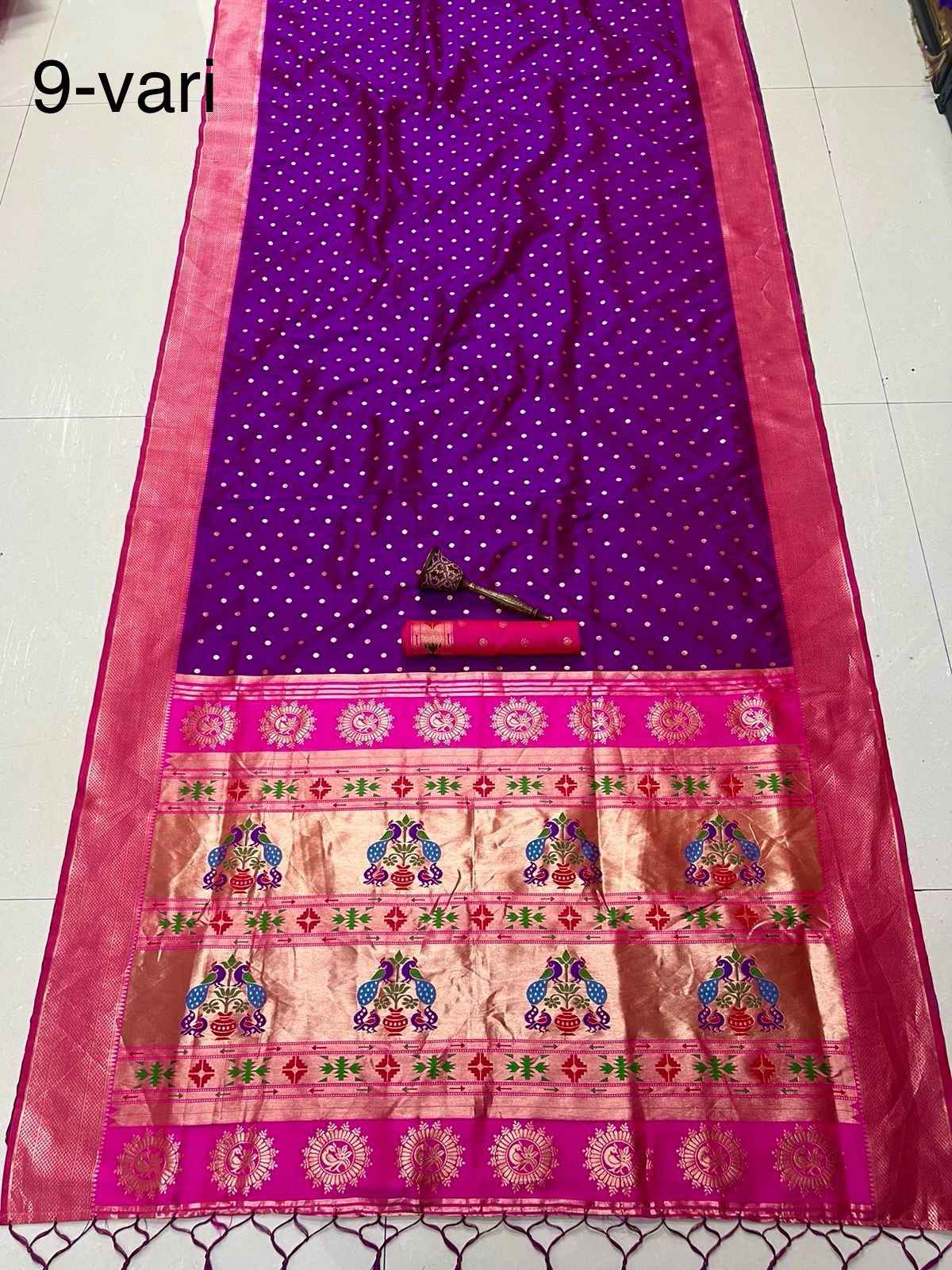 9 YARD PURE SOFT KANCHIVRAM PETHANI SILK PURE ZARI DESIGN SAREE AT WHOLESALE PRICE
