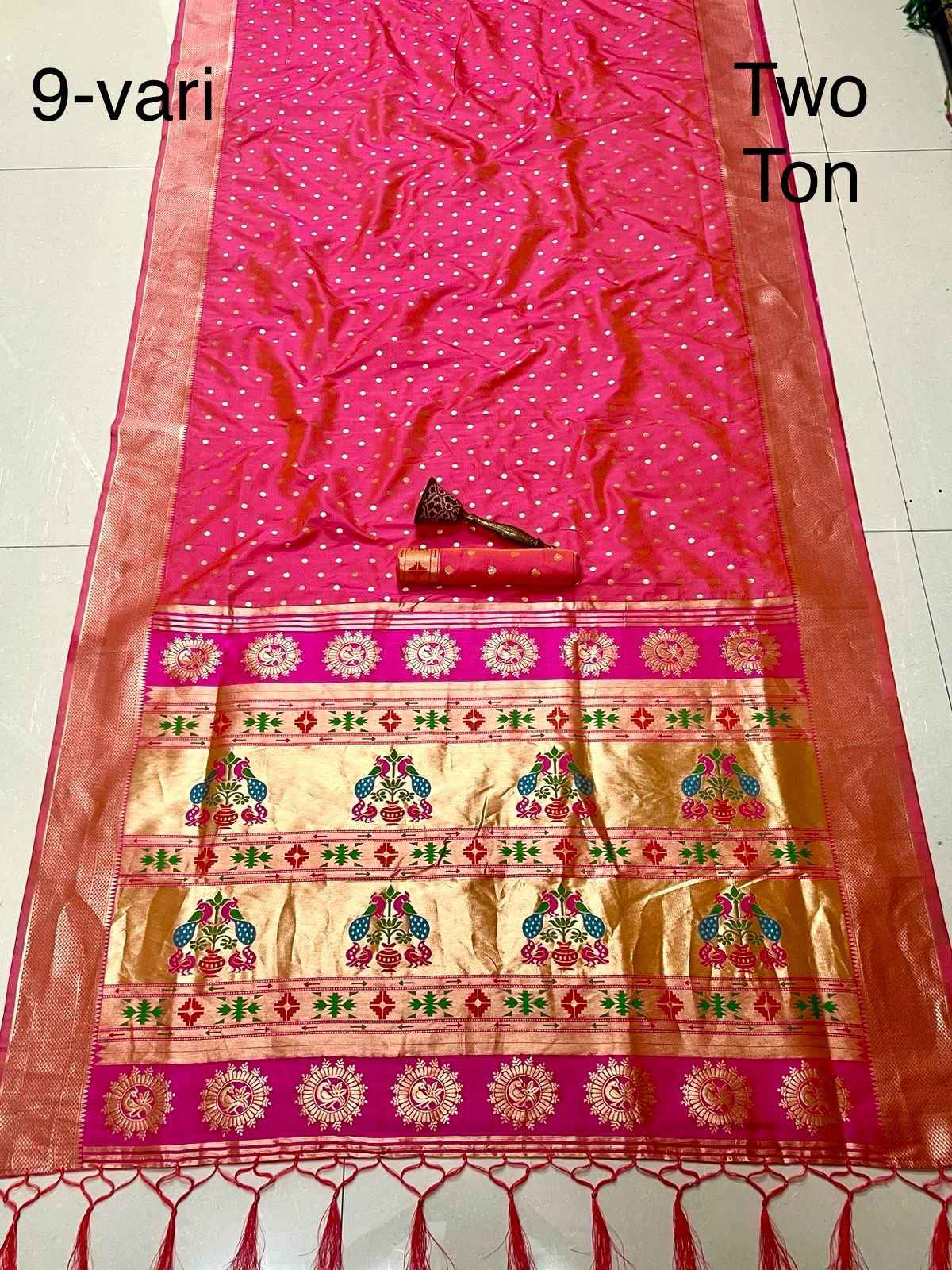 9 YARD PURE SOFT KANCHIVRAM PETHANI SILK PURE ZARI DESIGN SAREE AT WHOLESALE PRICE