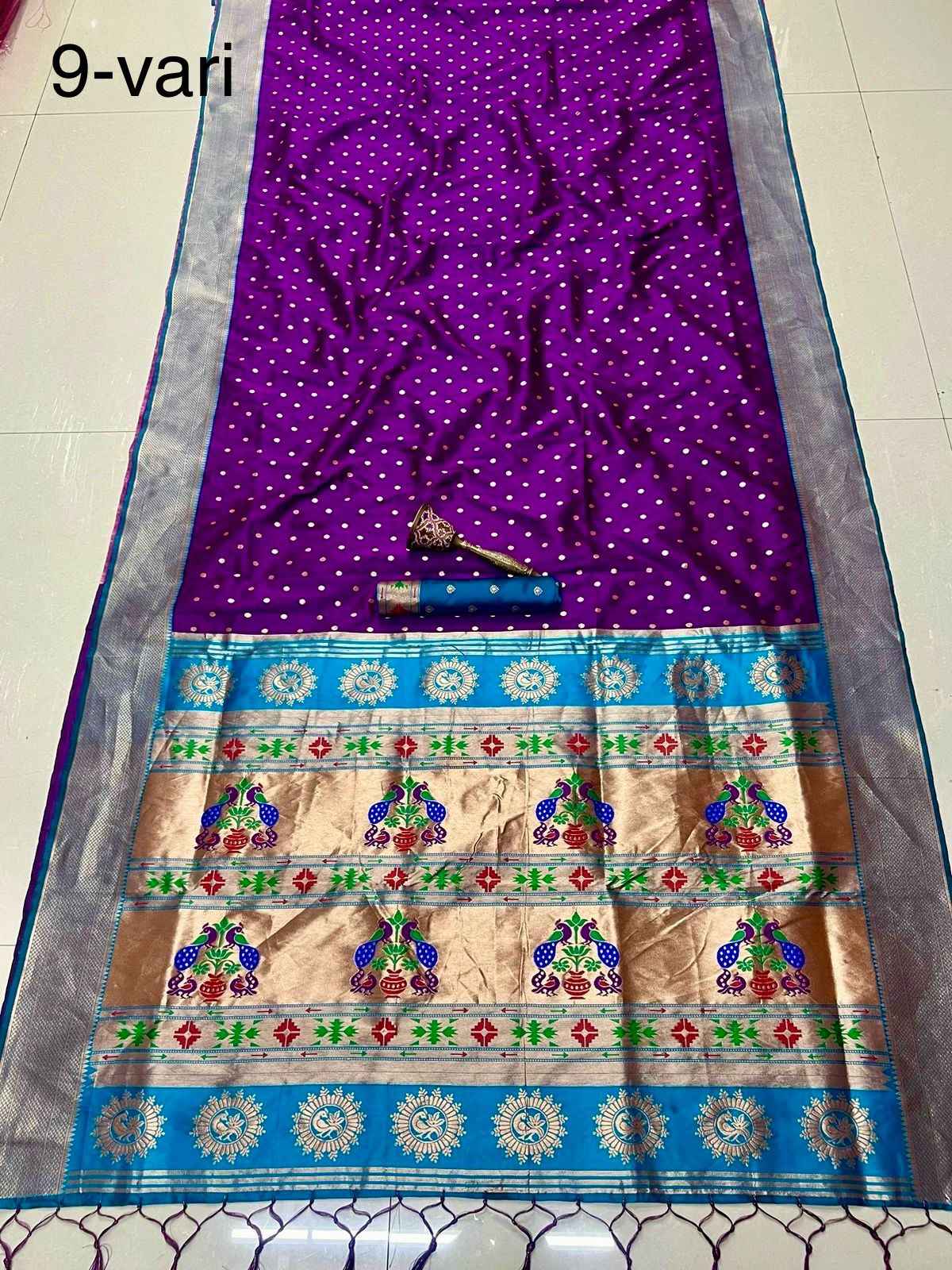 9 YARD PURE SOFT KANCHIVRAM PETHANI SILK PURE ZARI DESIGN SAREE AT WHOLESALE PRICE
