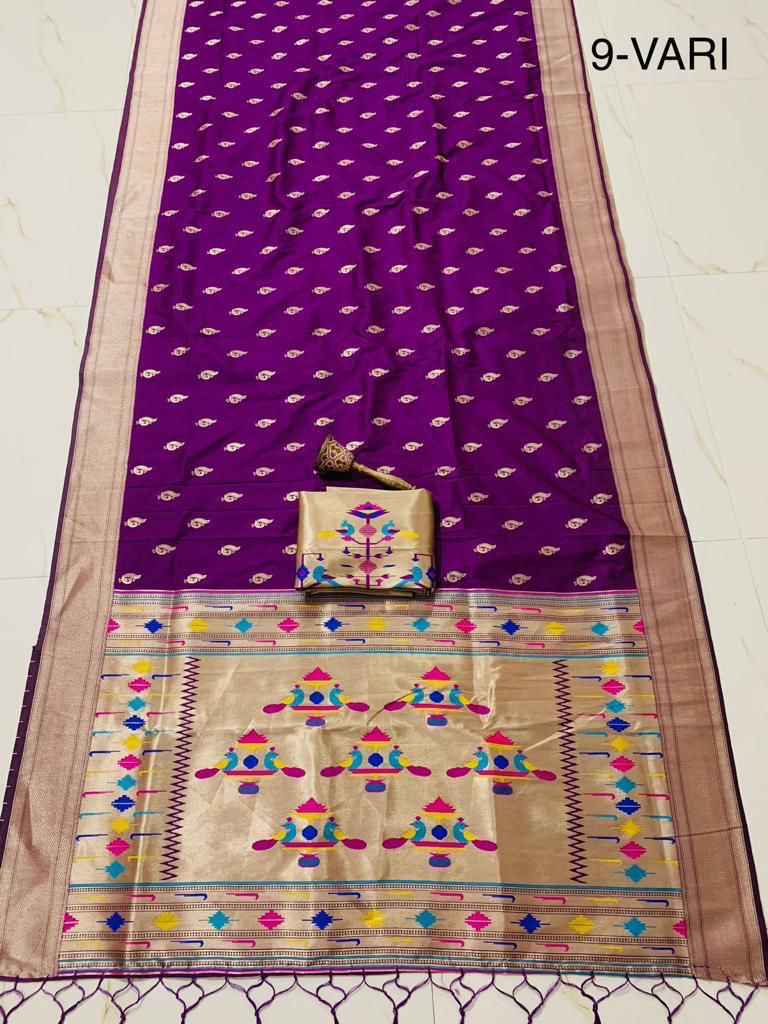 9 YARD PURE SOFT KANCHIVRAM PETHANI SILK PURE ZARI SAREE AT WHOLESALE PRICE