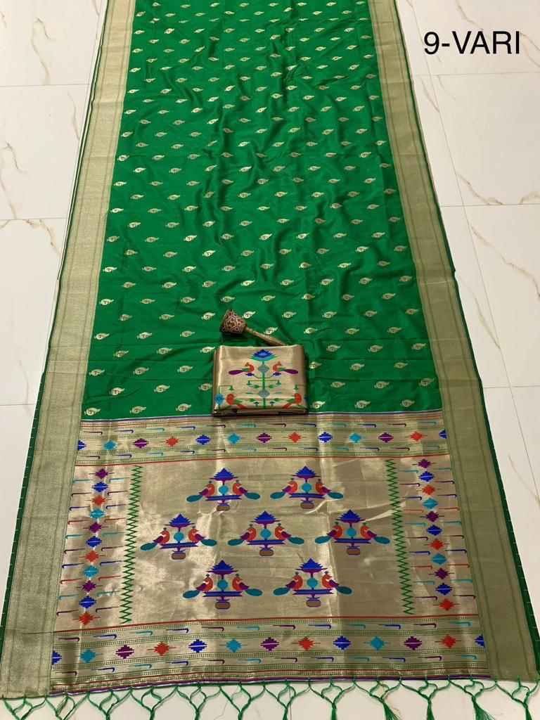9 YARD PURE SOFT KANCHIVRAM PETHANI SILK PURE ZARI SAREE AT WHOLESALE PRICE