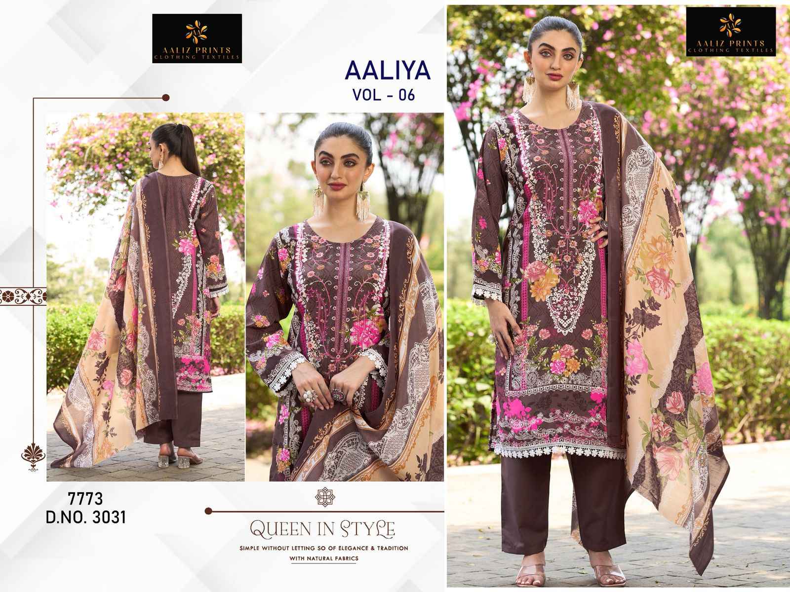 AALIZ AALIYA VOL 6 COTTON‎‎ DIGITAL‎‎‎ PRINT‎‎‎‎‎ED EMBROIDERY COLLECTION DRESS MATERIAL AT WHOLESALE PRICE