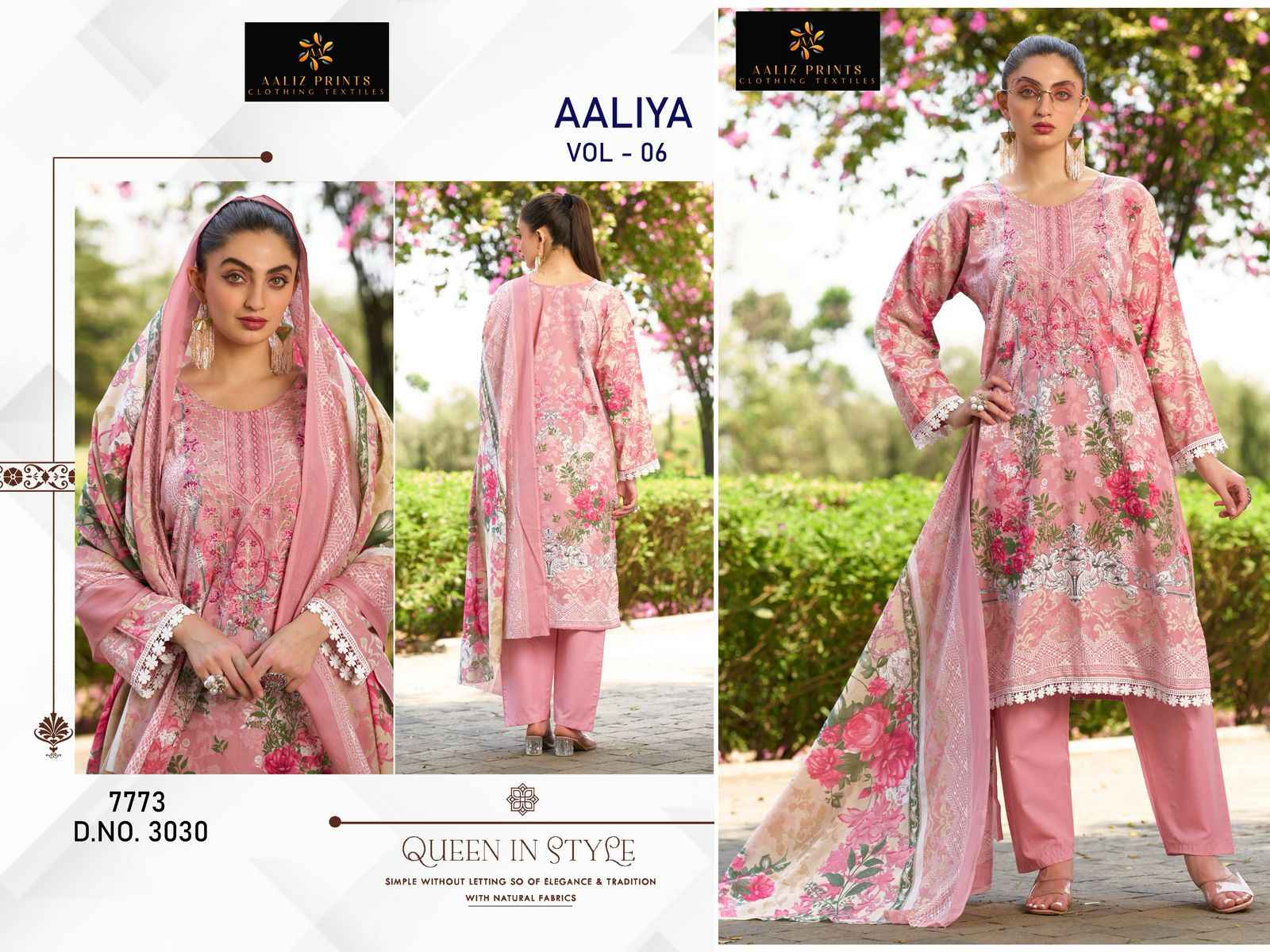 AALIZ AALIYA VOL 6 COTTON‎‎ DIGITAL‎‎‎ PRINT‎‎‎‎‎ED EMBROIDERY COLLECTION DRESS MATERIAL AT WHOLESALE PRICE