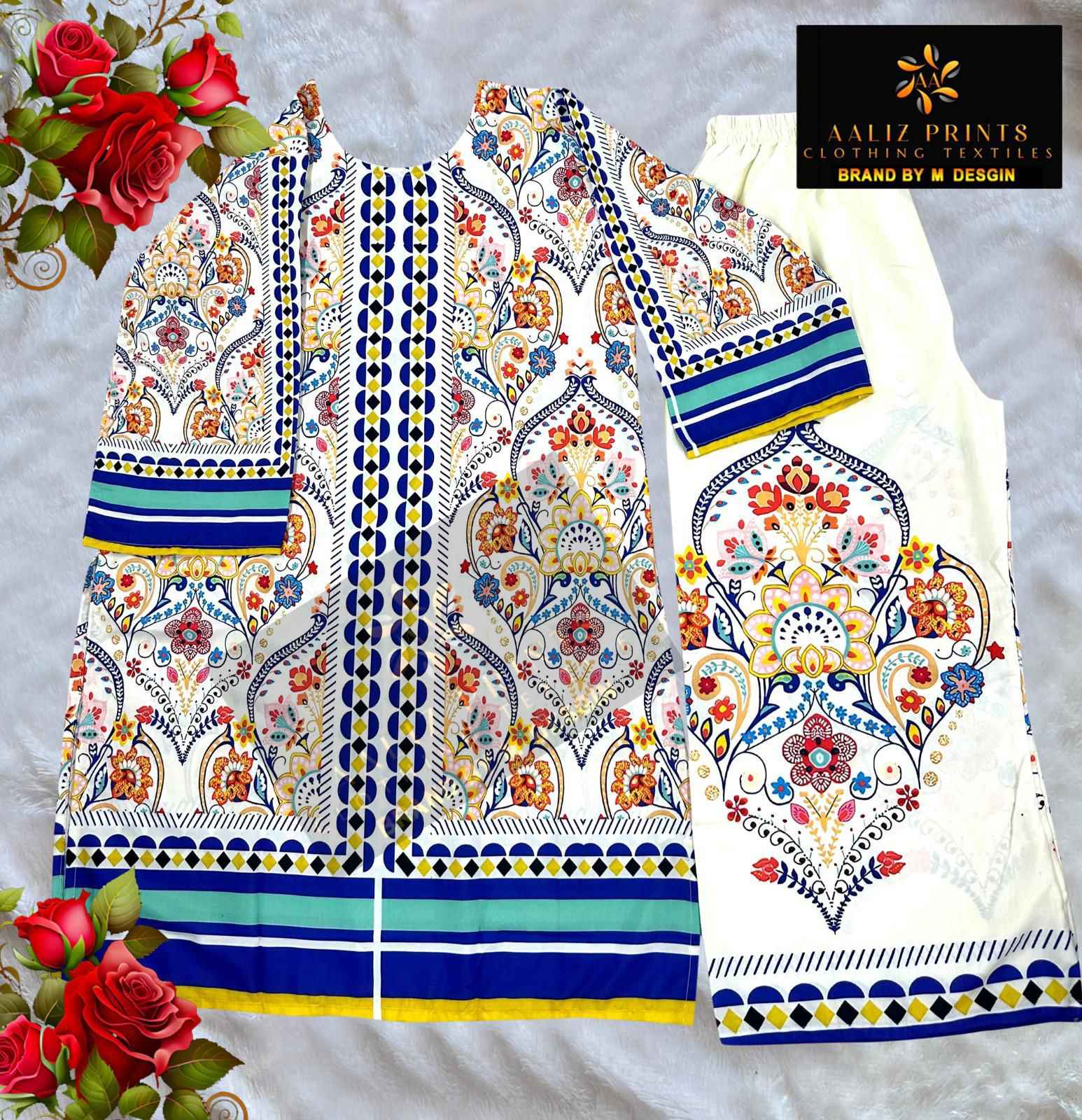 AALIZ CORD SET VOL 3 LAWN READYMADE TOP AND PLAZO AT WHOLESALE PRICE