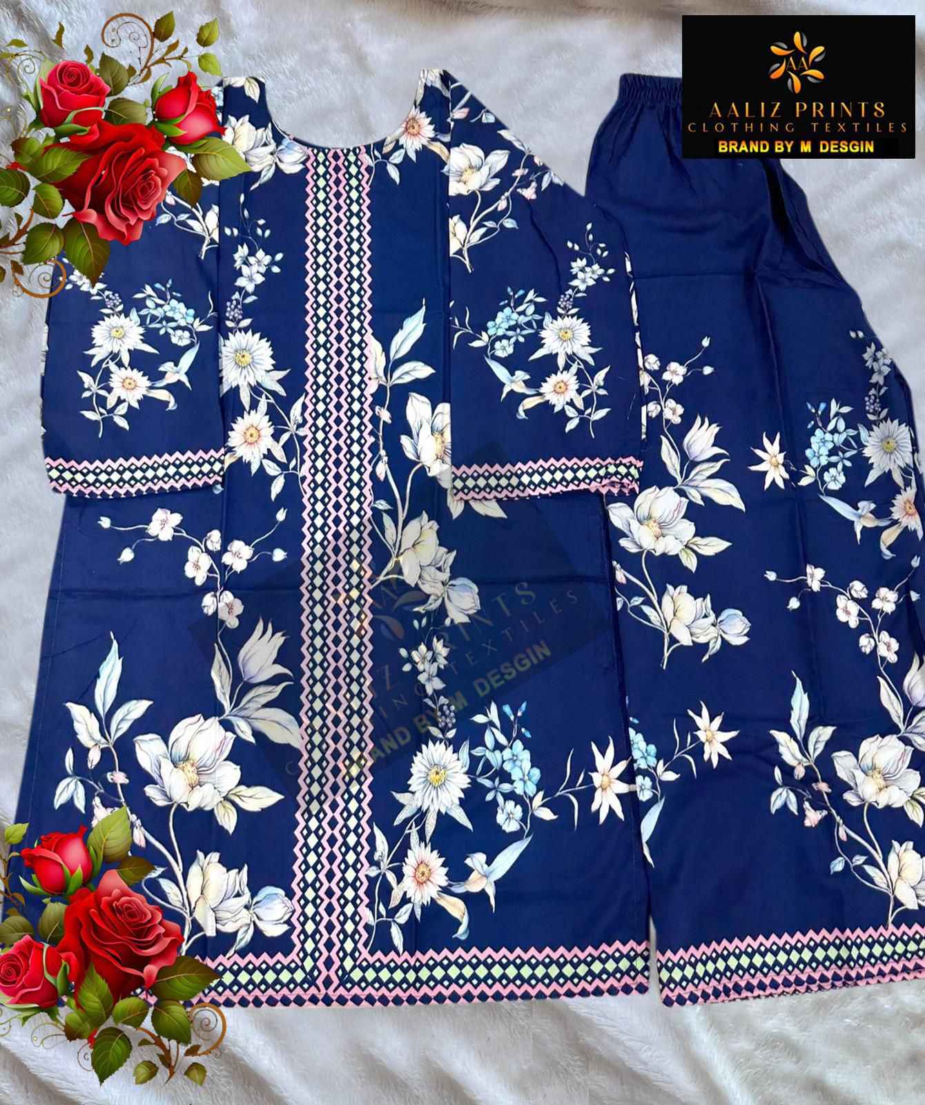 AALIZ CORD SET VOL 3 LAWN READYMADE TOP AND PLAZO AT WHOLESALE PRICE