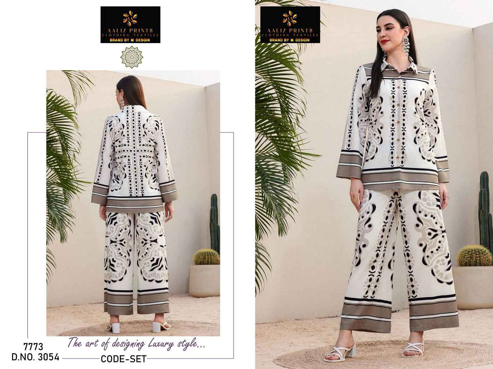 AALIZ CORD SET VOL 3 LAWN READYMADE TOP AND PLAZO AT WHOLESALE PRICE