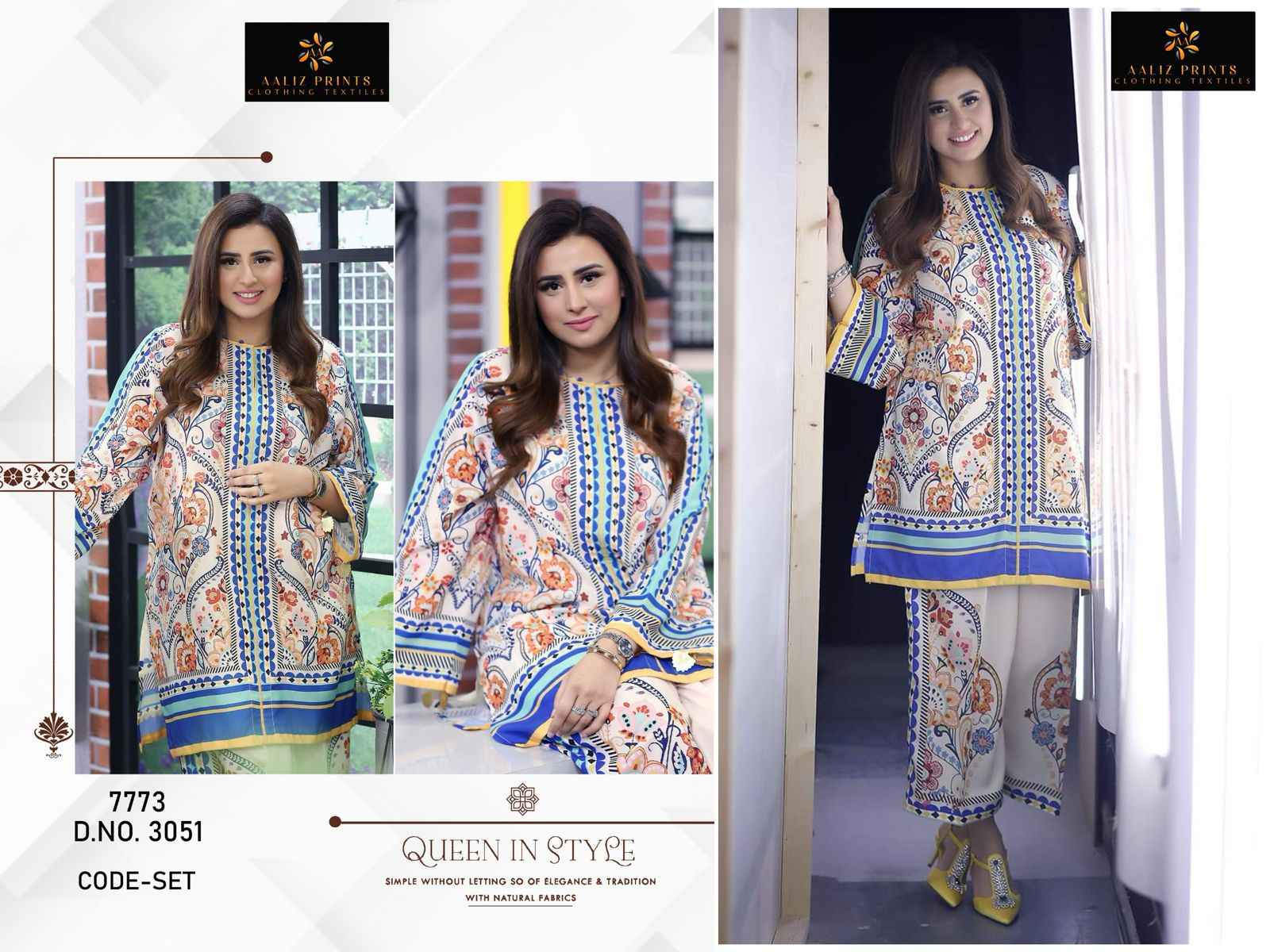 AALIZ CORD SET VOL 3 LAWN READYMADE TOP AND PLAZO AT WHOLESALE PRICE