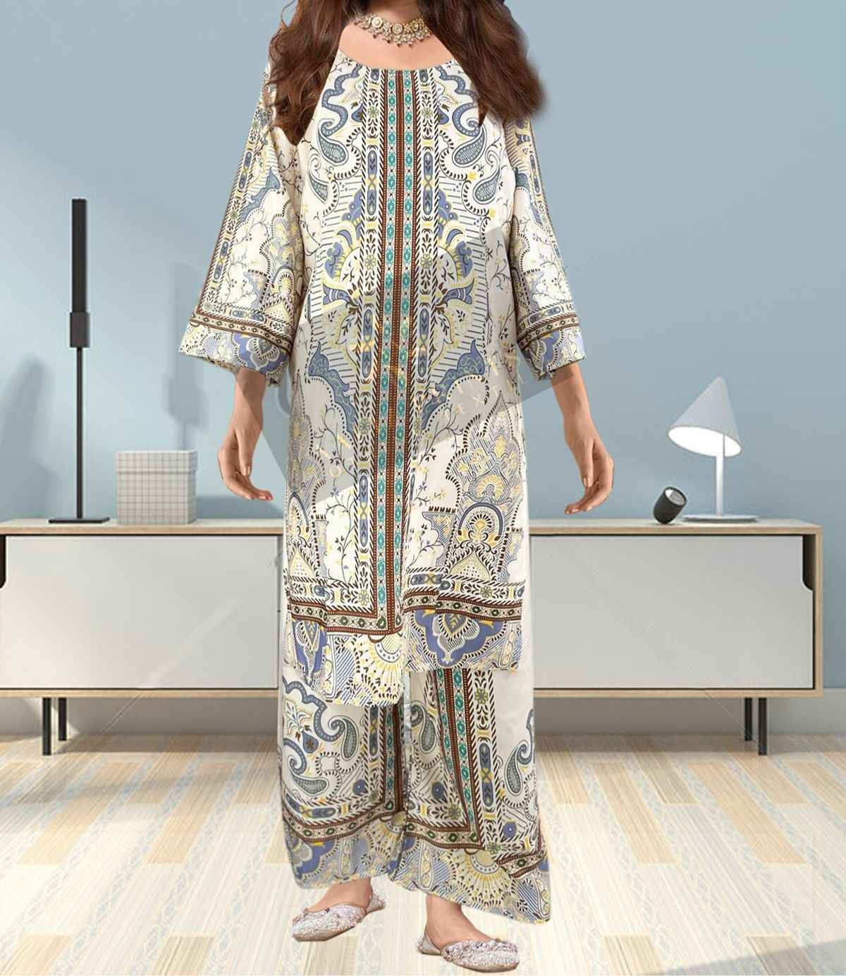 AALIZ CORD SET VOL 3 LAWN READYMADE TOP AND PLAZO AT WHOLESALE PRICE
