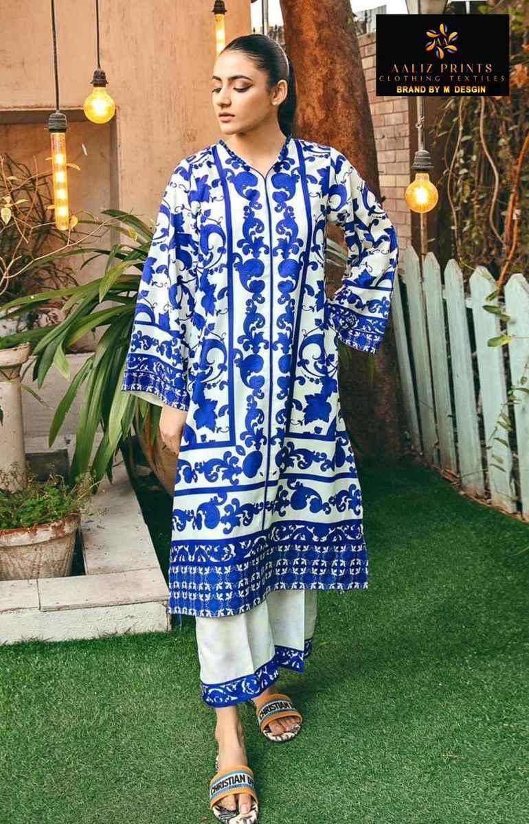 AALIZ PRINTS LAWN FABRIC TOP AND PLAZO CORD SET AT WHOLESALE PRICE