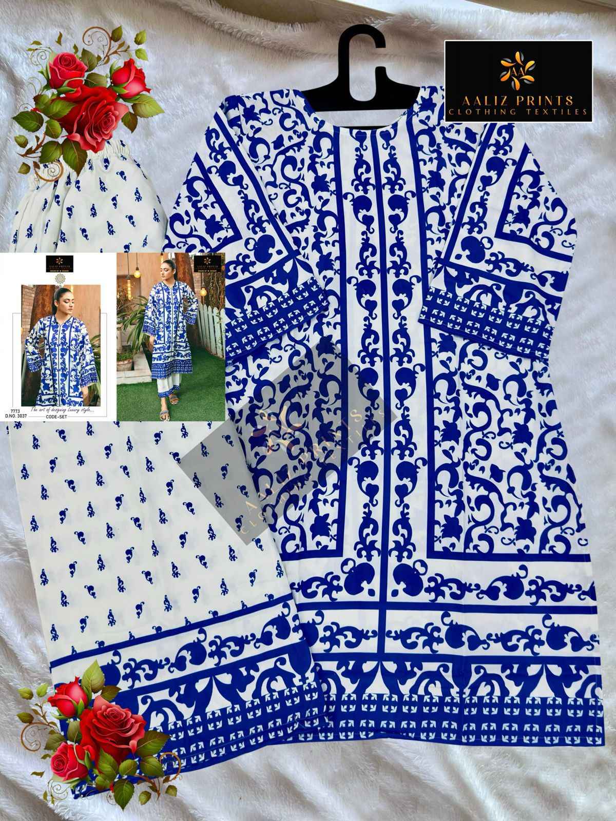 AALIZ PRINTS LAWN FABRIC TOP AND PLAZO CORD SET AT WHOLESALE PRICE