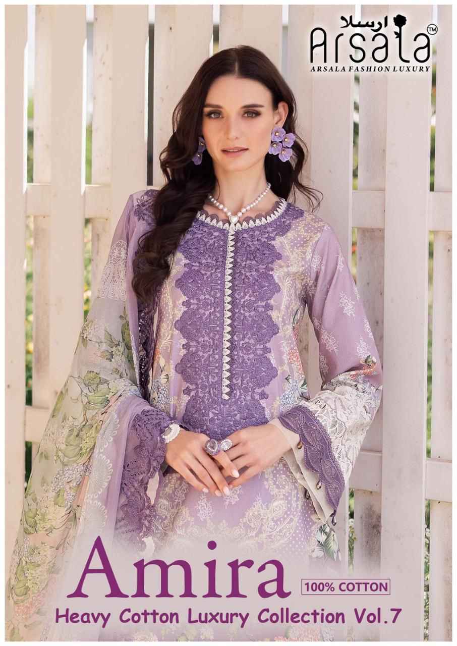 ARSALA AMIRA VOL 7 HEAVY COTTON LUXURY COLLECTION AT WHOLESALE PRICE