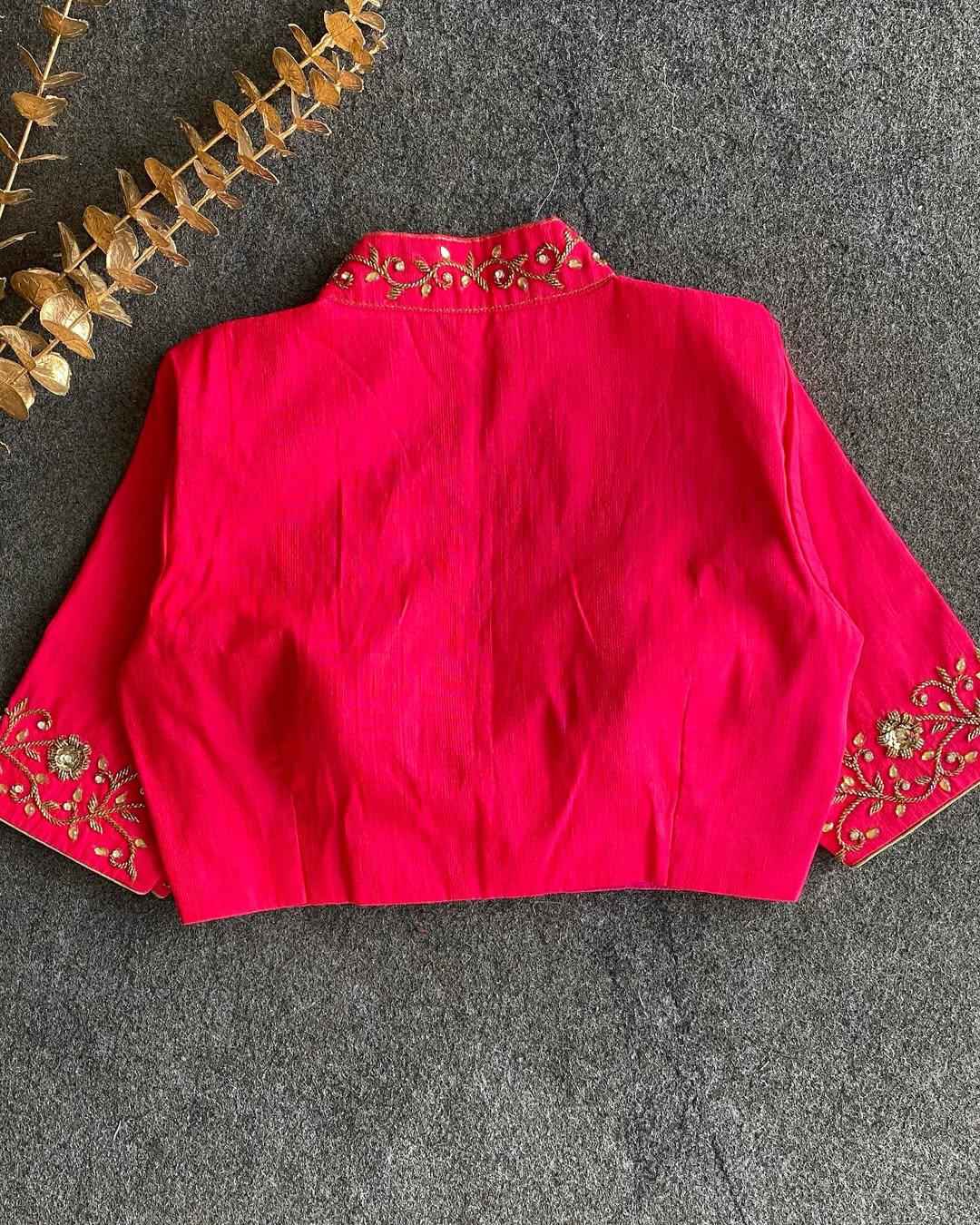 BADAL SILK HAND WORK DESIGNER BLOUSE AT WHOLESALE PRICE
