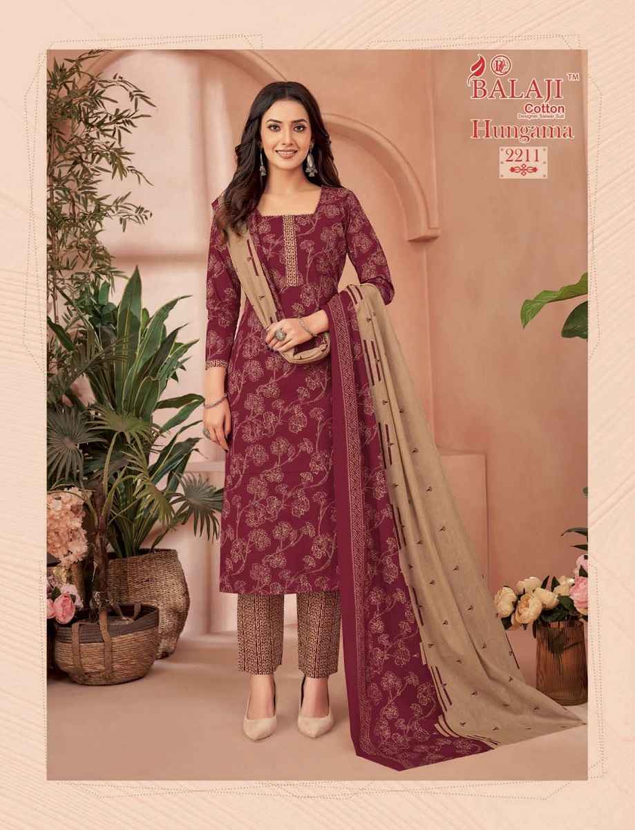 BALAJI HUNGAMA VOL-22 COTTON PRINTED DRESS MATERIAL AT WHOLESALE PRICE