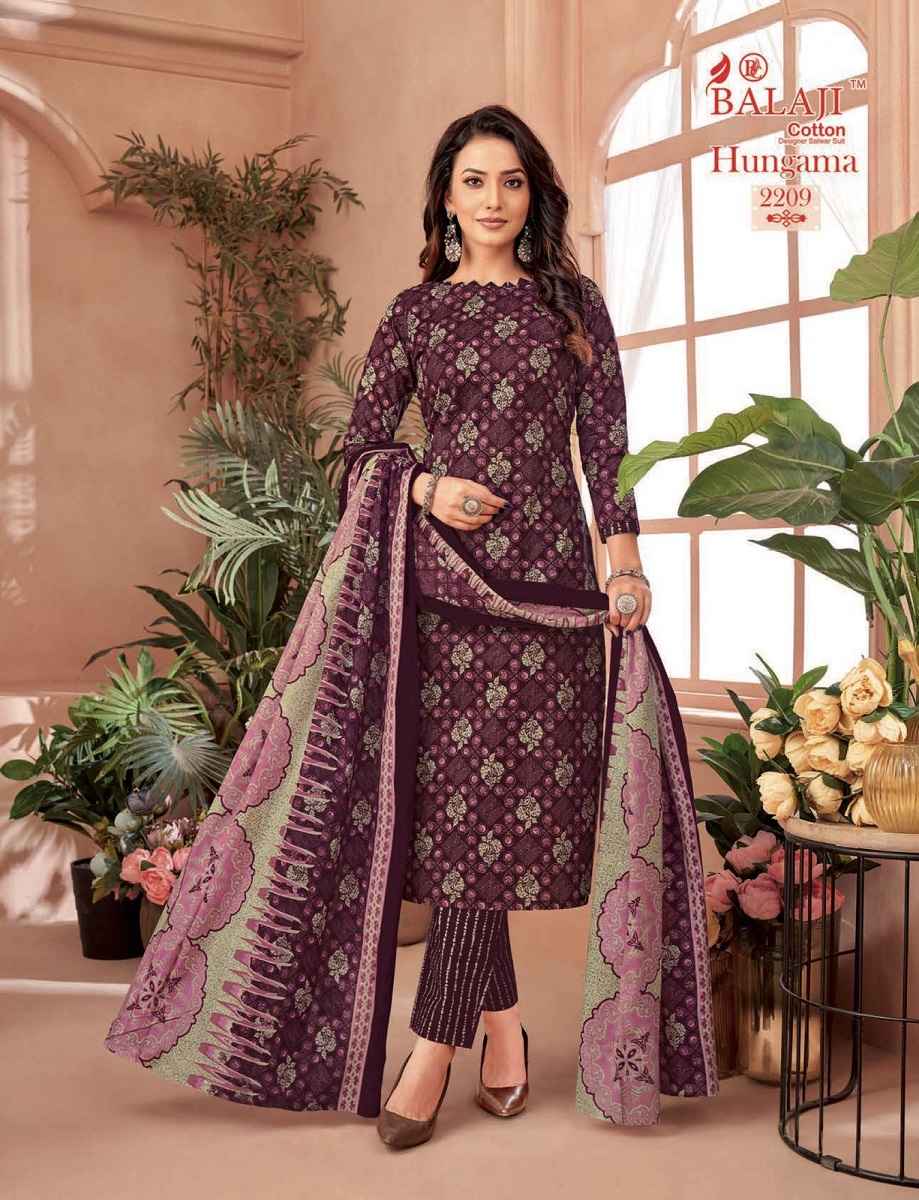 BALAJI HUNGAMA VOL-22 COTTON PRINTED DRESS MATERIAL AT WHOLESALE PRICE