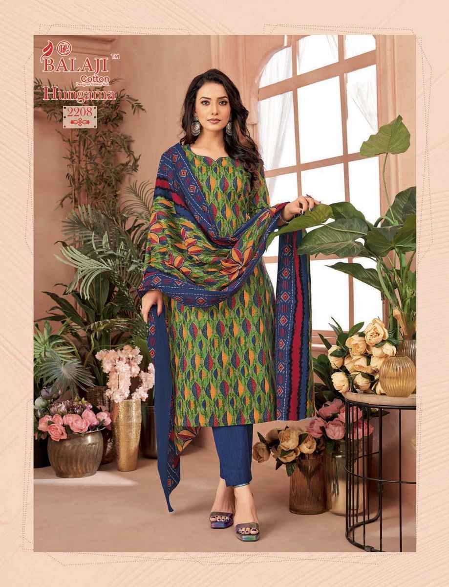 BALAJI HUNGAMA VOL-22 COTTON PRINTED DRESS MATERIAL AT WHOLESALE PRICE