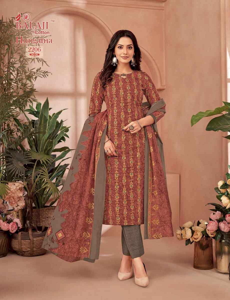 BALAJI HUNGAMA VOL-22 COTTON PRINTED DRESS MATERIAL AT WHOLESALE PRICE