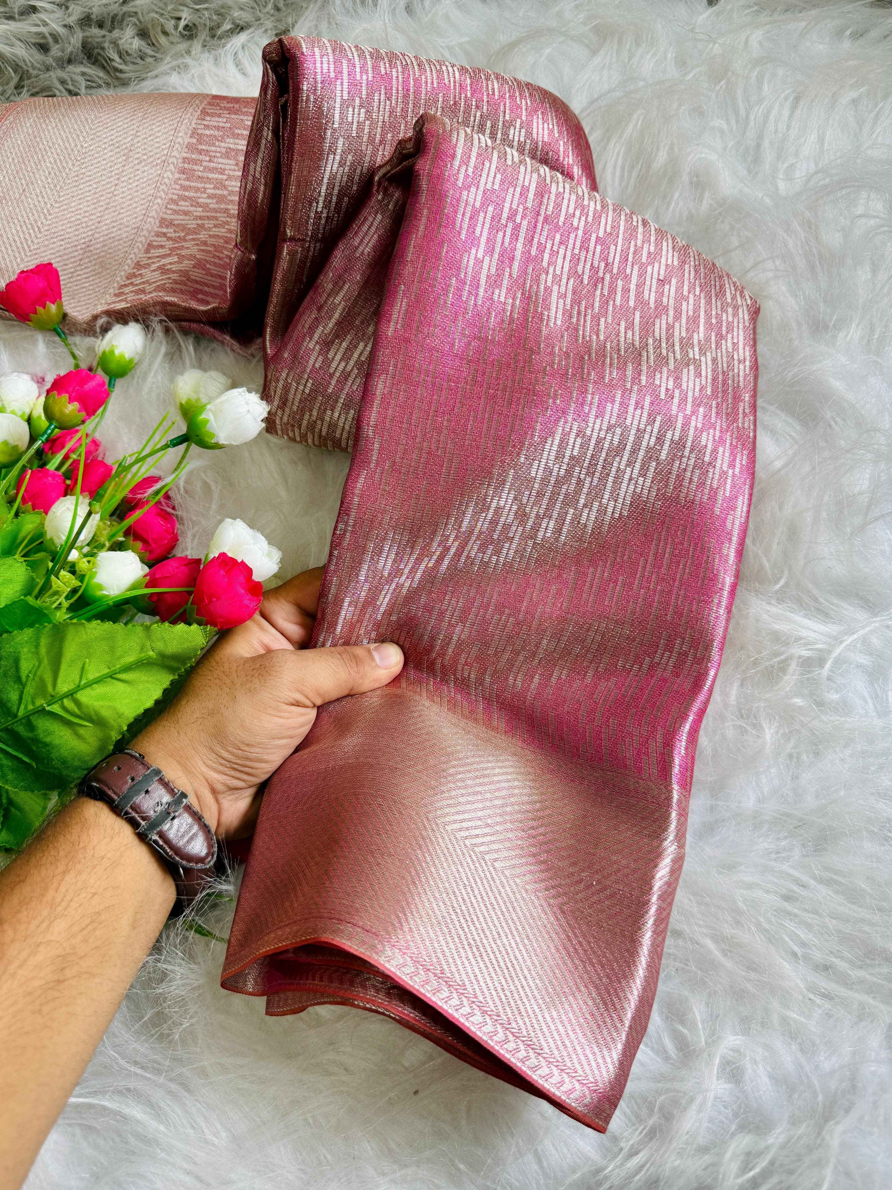BANARASI HANDLOOM TISSUE SILK SAREE AT WHOLESALE PRICE