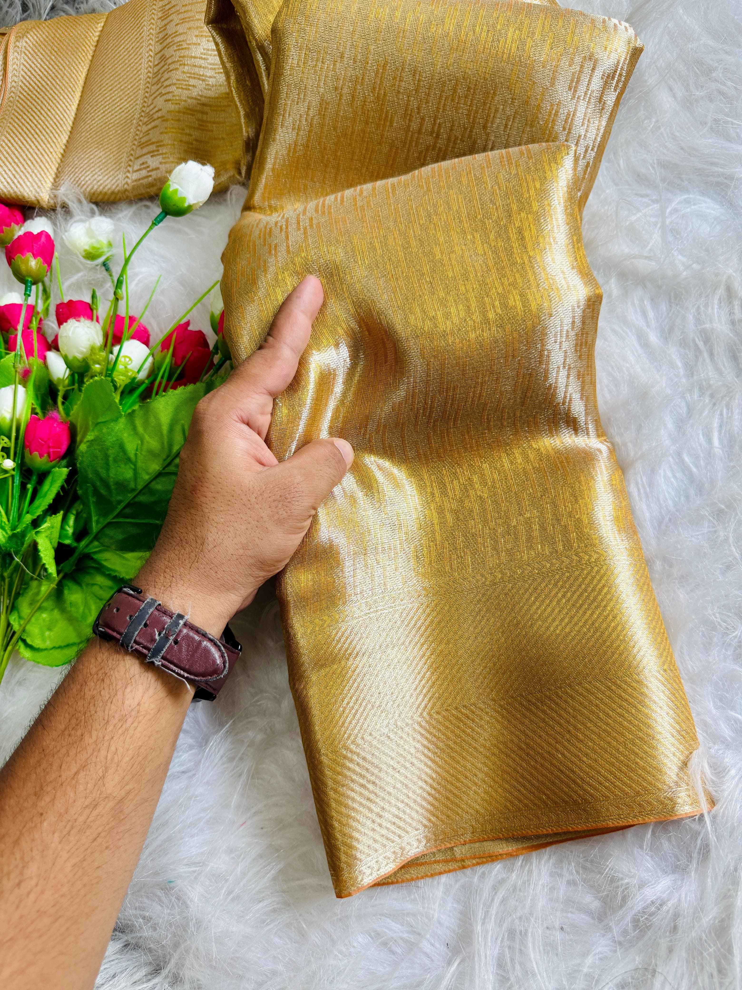 BANARASI HANDLOOM TISSUE SILK SAREE AT WHOLESALE PRICE