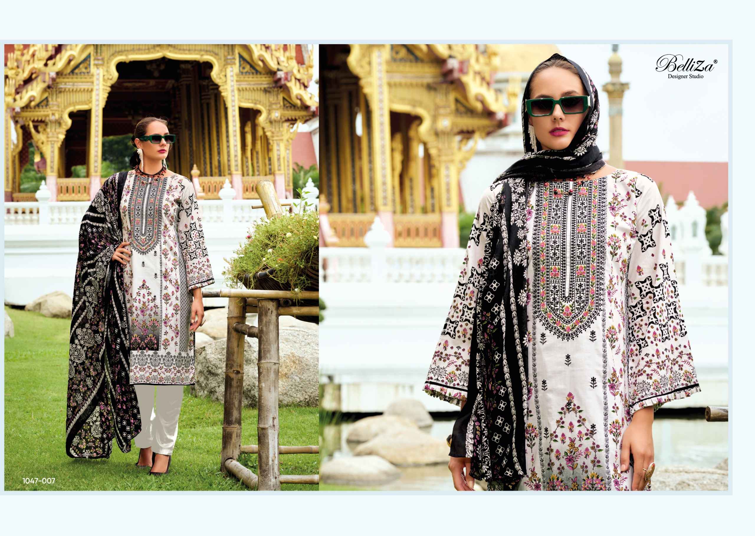 BELLIZA NAIRA VOL 108 PURE COTTON HEAVY SELF EMBROIDERY DRESS MATERIAL AT WHOLESALE PRICE